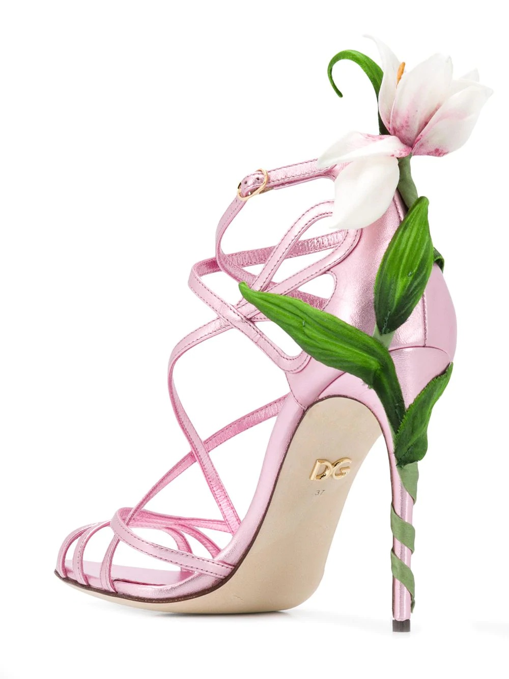 Kiera lily-embroidered sandals - 3