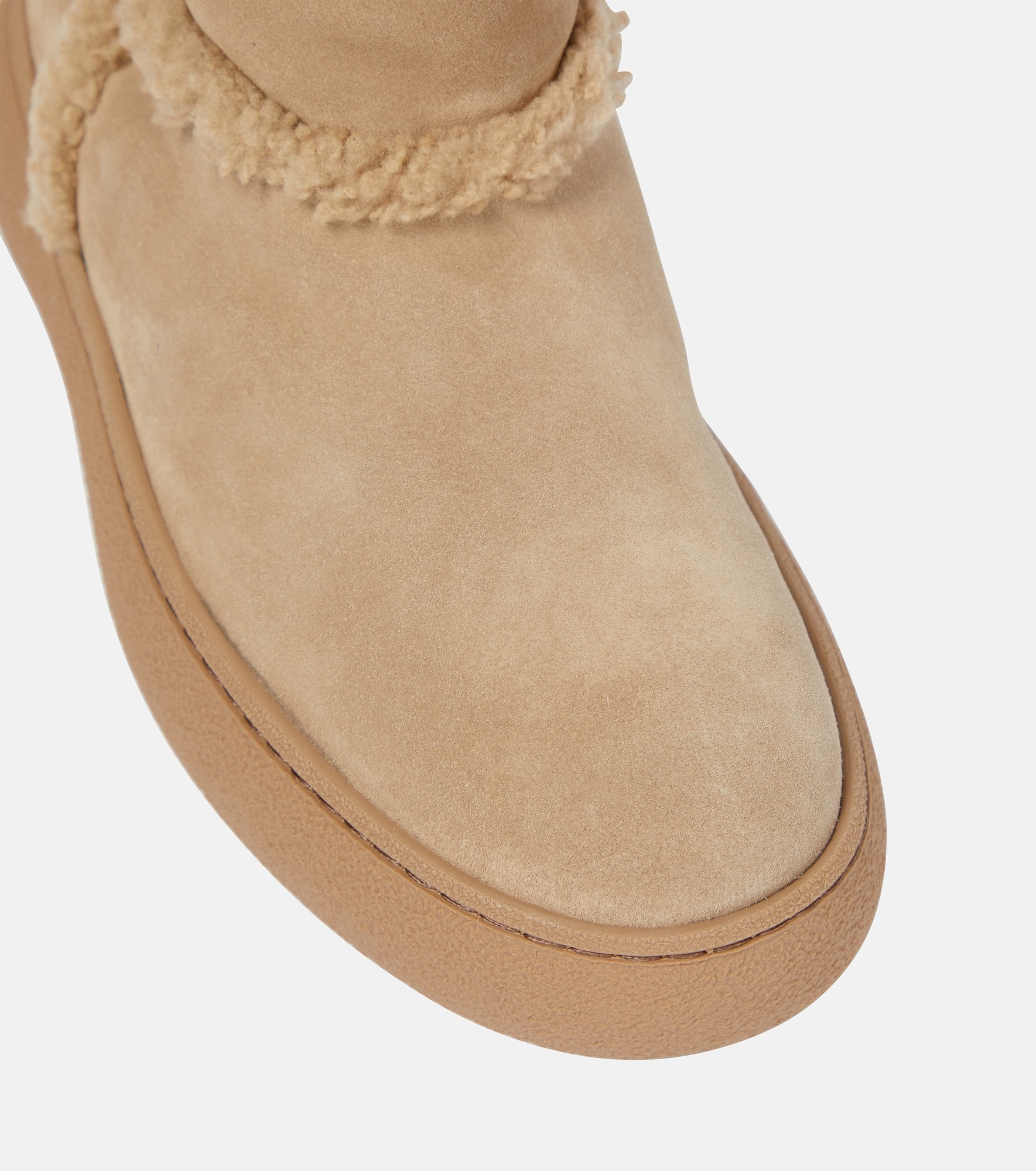 Suede and shearling ankle boots - 6