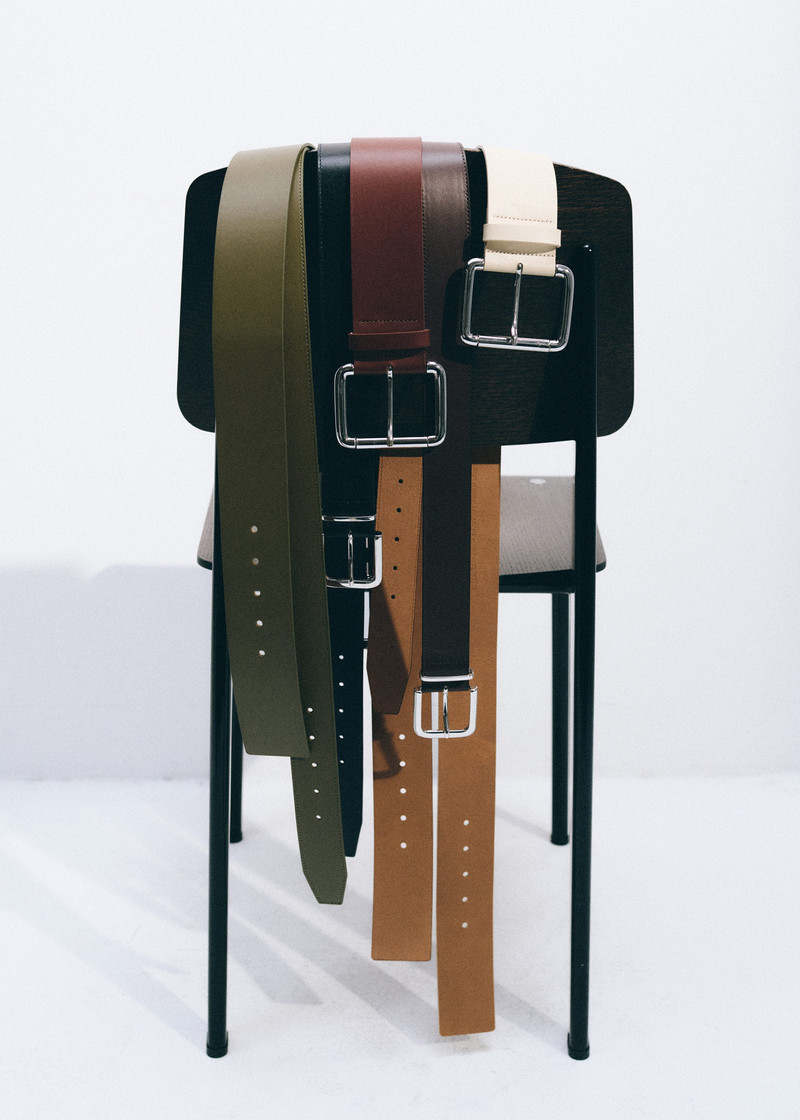 Marty Leather Belt - Navy 5