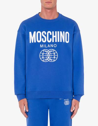 Moschino DOUBLE SMILEY® WORLD ORGANIC COTTON SWEATSHIRT outlook