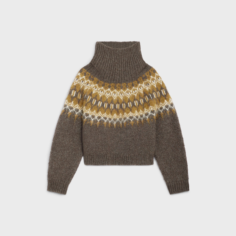HIGH NECK SWEATER IN BRUSHED WOOL 1