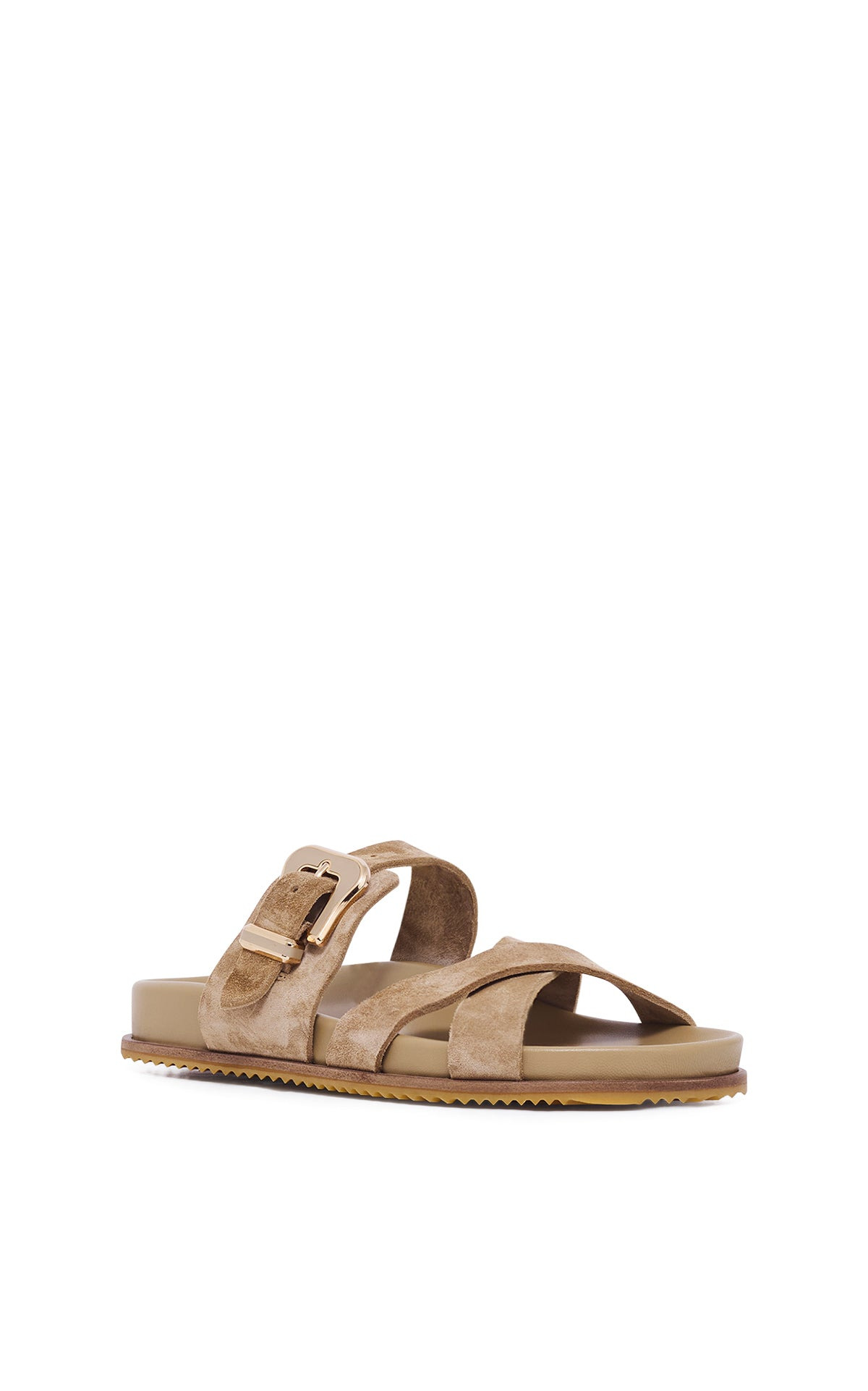 Circe Slide in Sand Suede - 2
