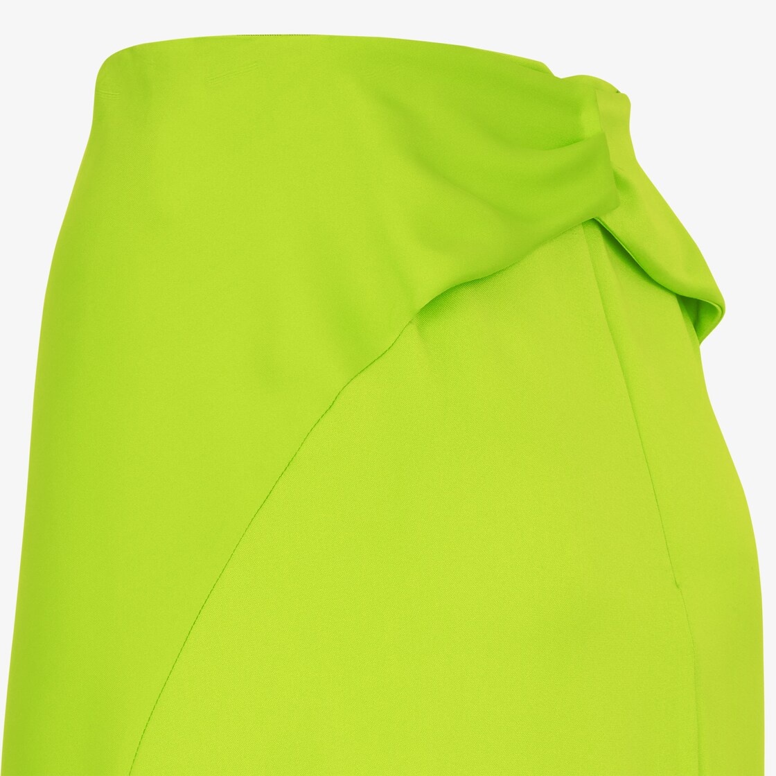 Acid green satin skirt - 3