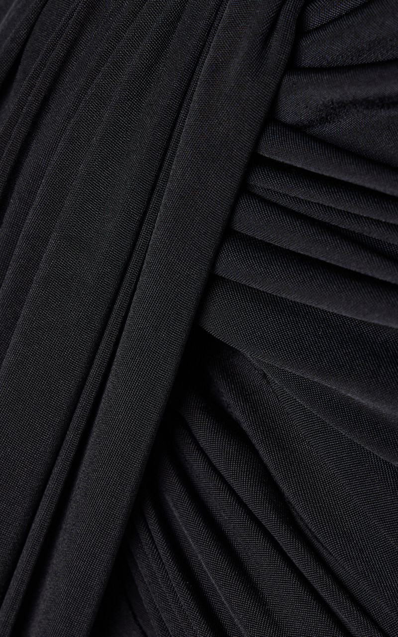 Knotted Knit-Jersey Maxi Dress black 5