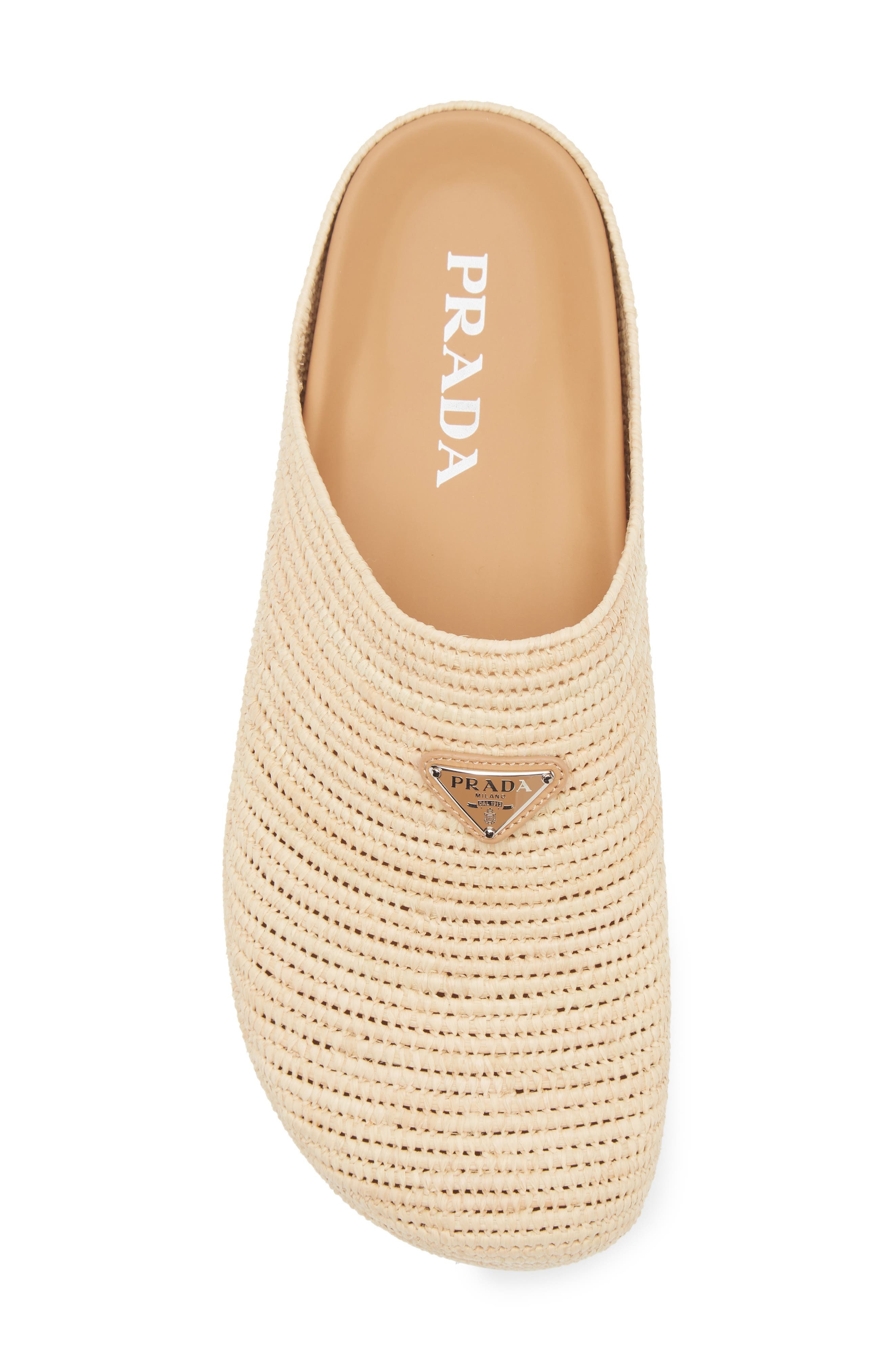 Prada Crocheted Raffia Mule in Naturale at Nordstrom - 5