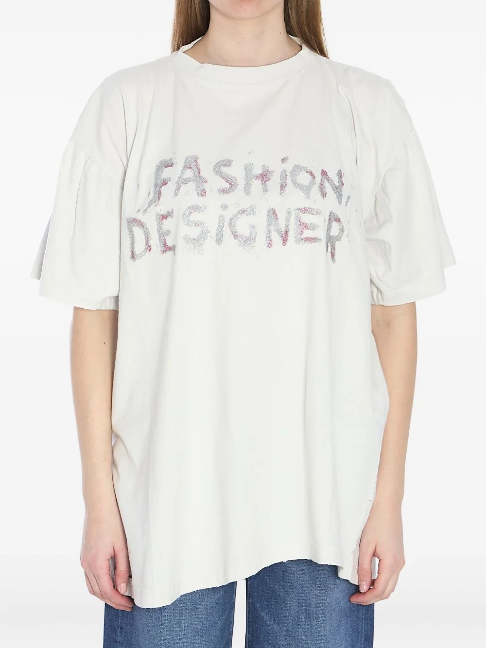 distressed cotton shirt - 1