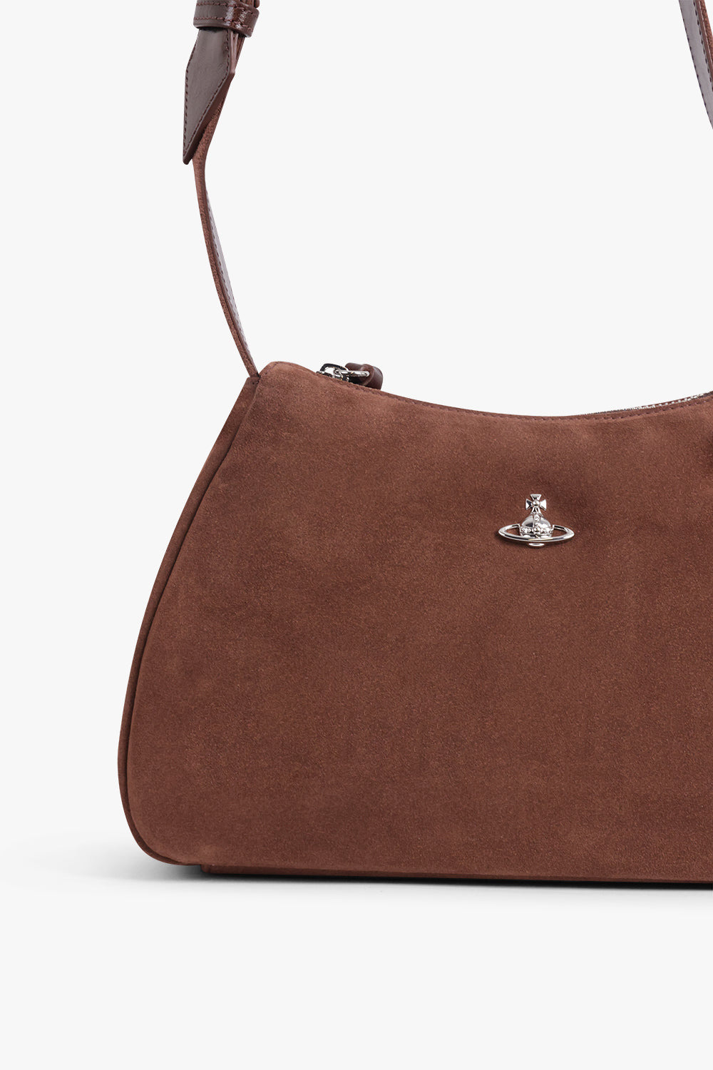 KATE SUEDE SHOULDER BAG | CHOCOLATE BROWN - 4