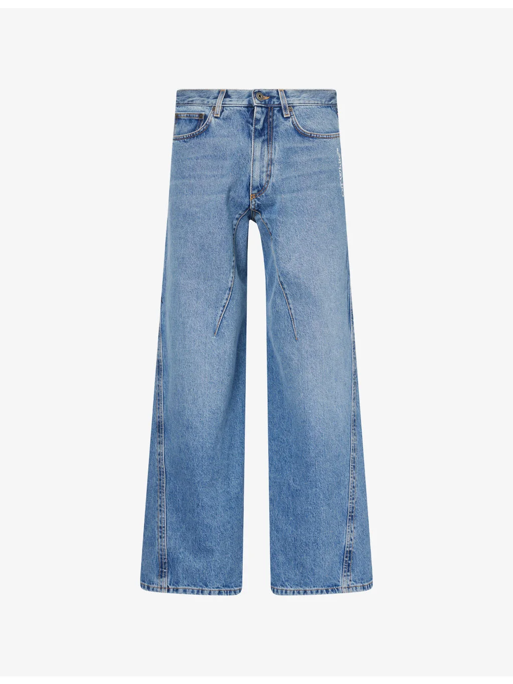 Twisted Flared-Leg Denim Jeans - 1