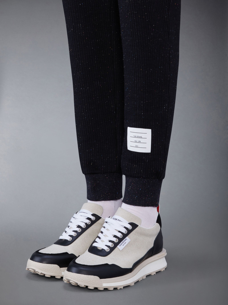 flecked knitted track pants 4