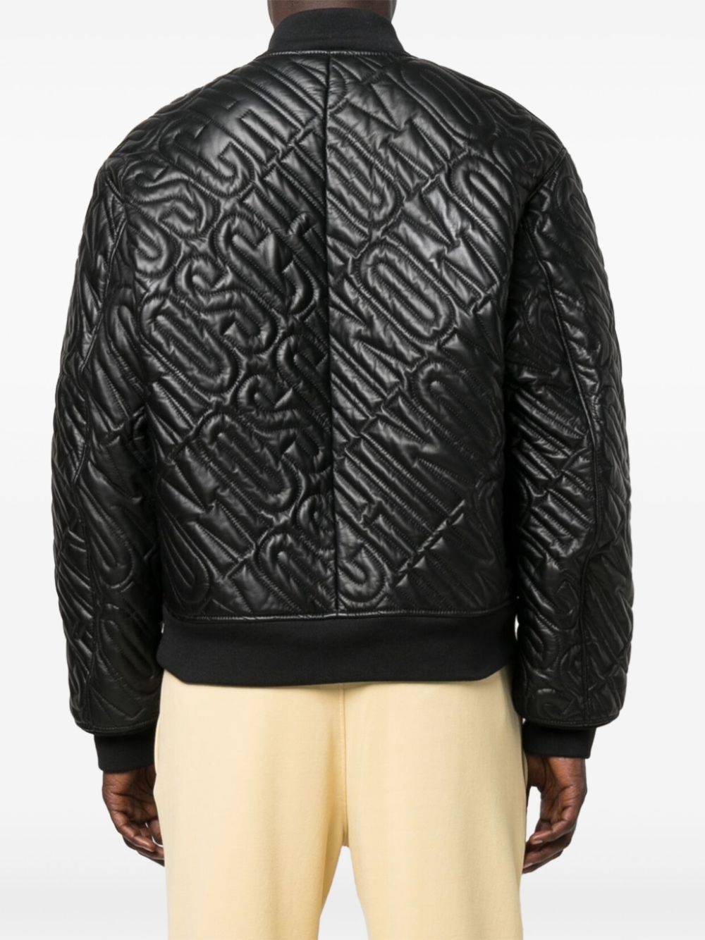 logo-embossed bomber jacket - 4
