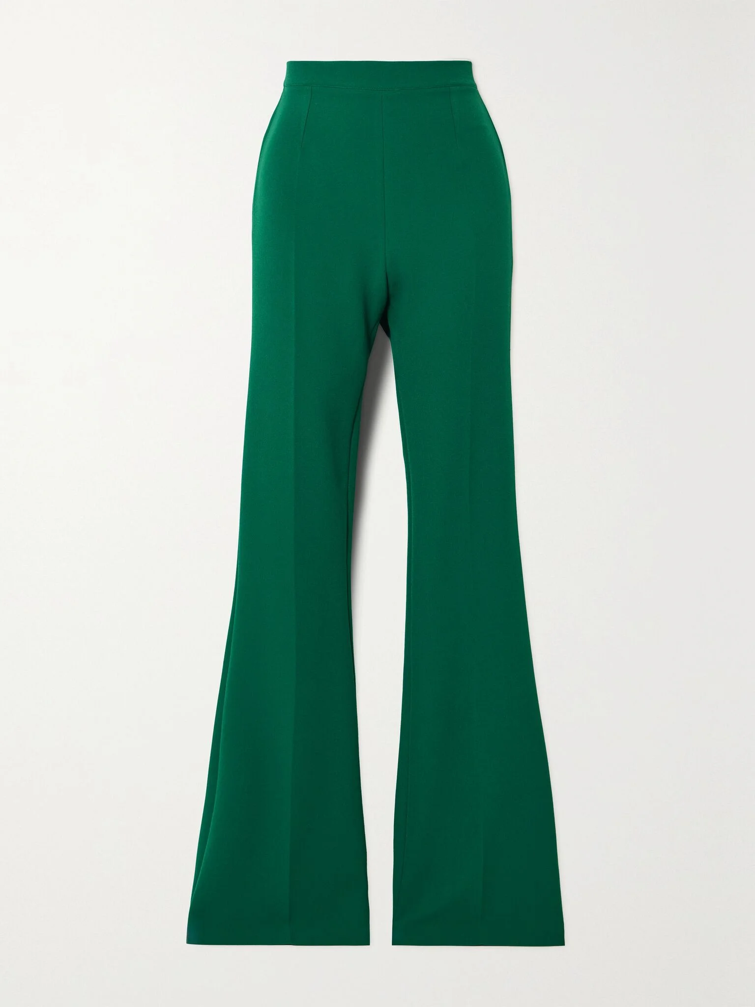 Alexa stretch-crepe flared pants Dark green - 1