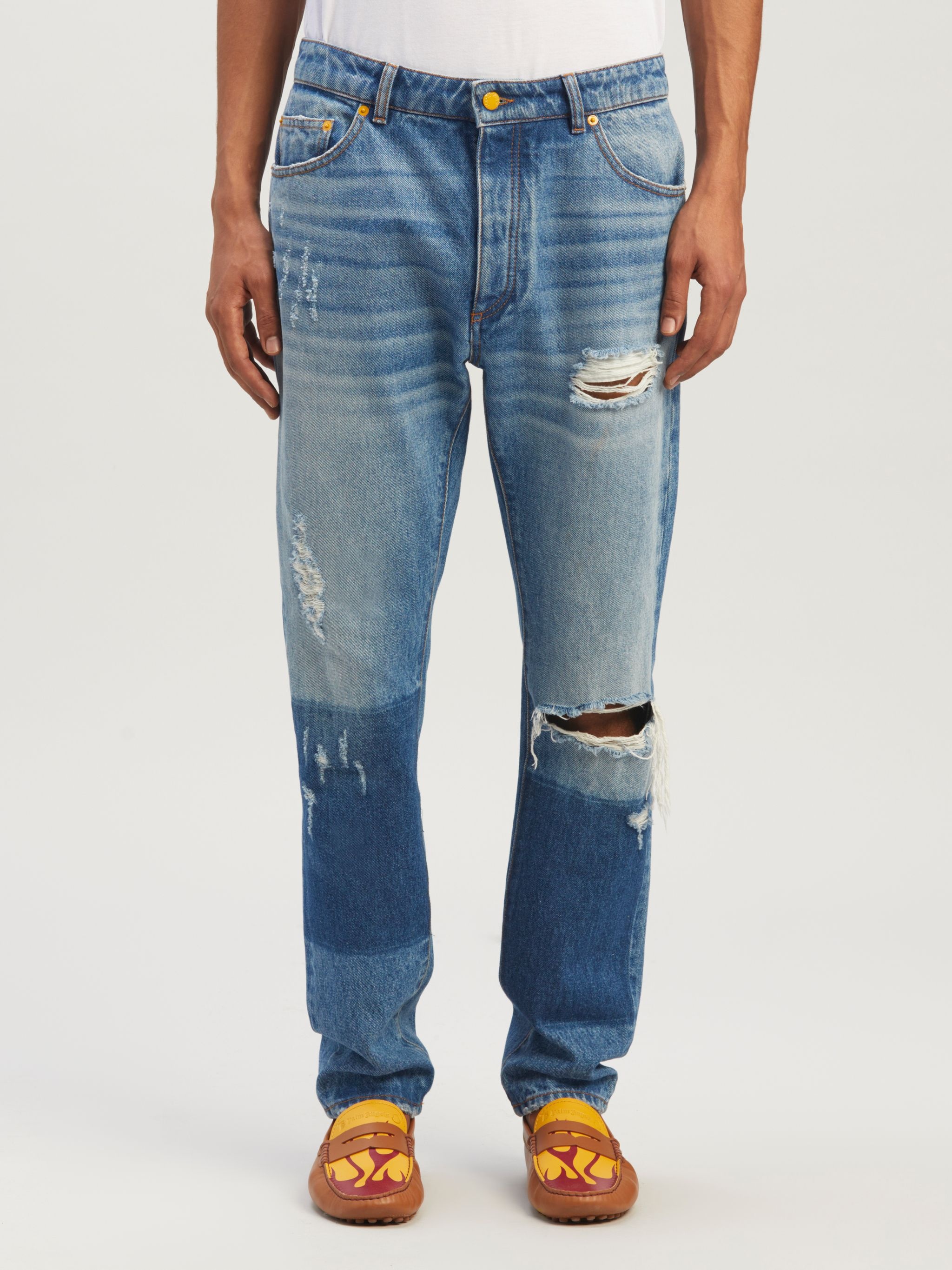 8 MONCLER PALM ANGELS DENIM PANTS - 3