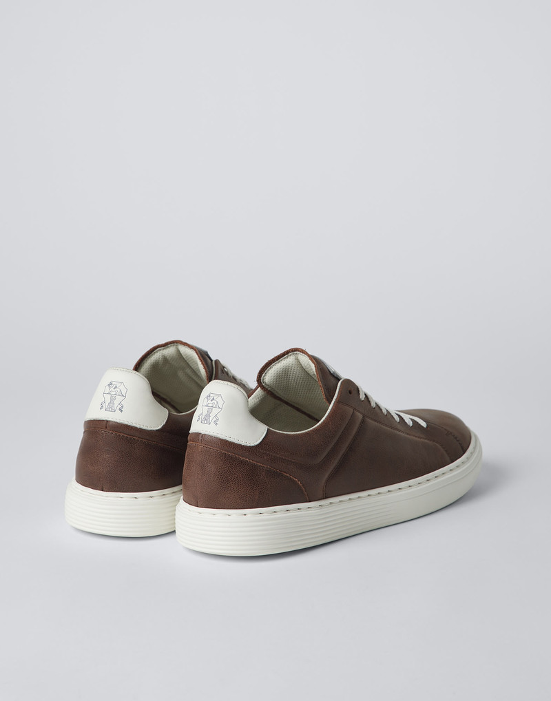 Brunello Cucinelli Grained calfskin sneakers outlook