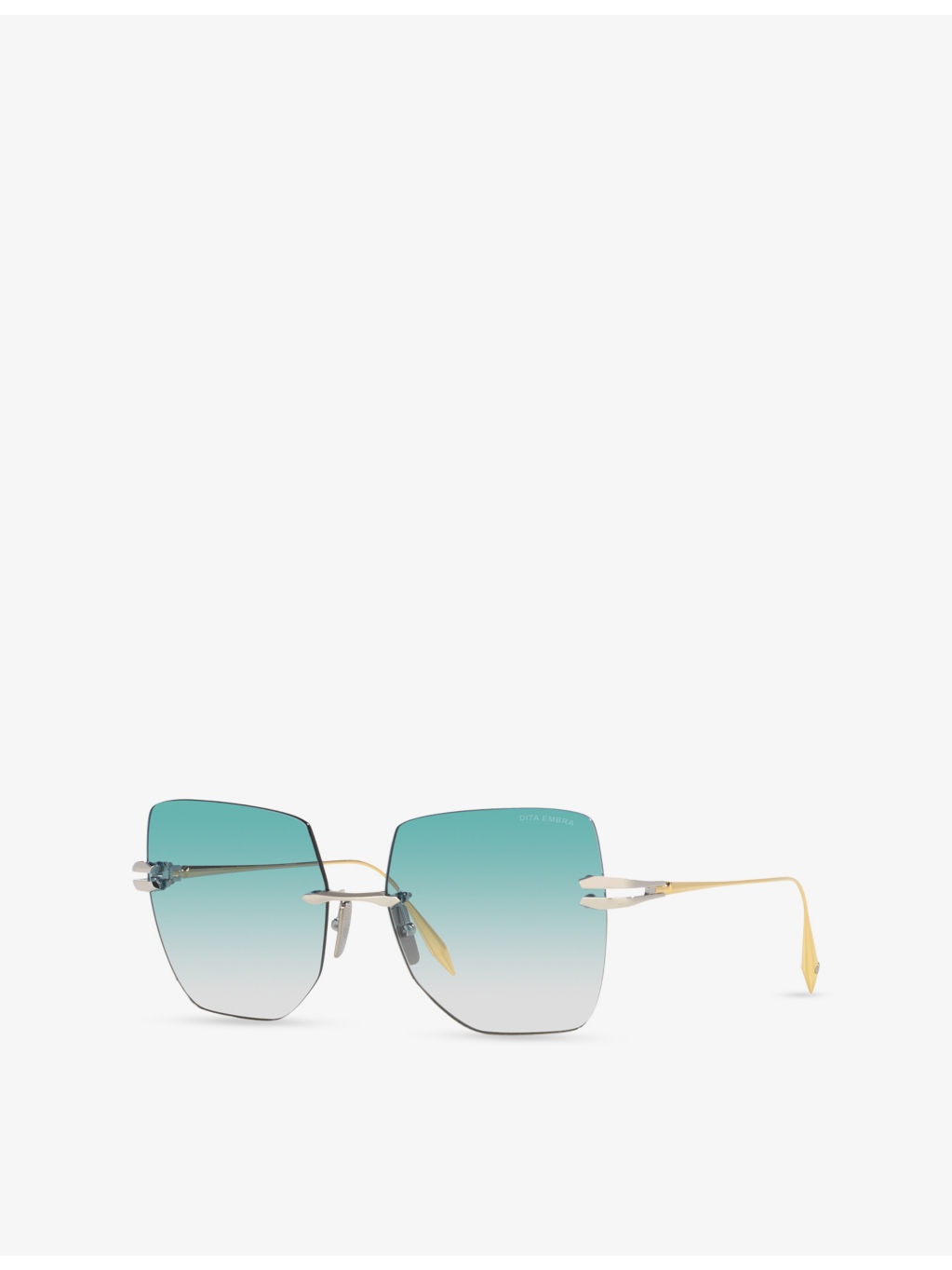 D4000465 Irregular-Frame Metal Sunglasses - 2