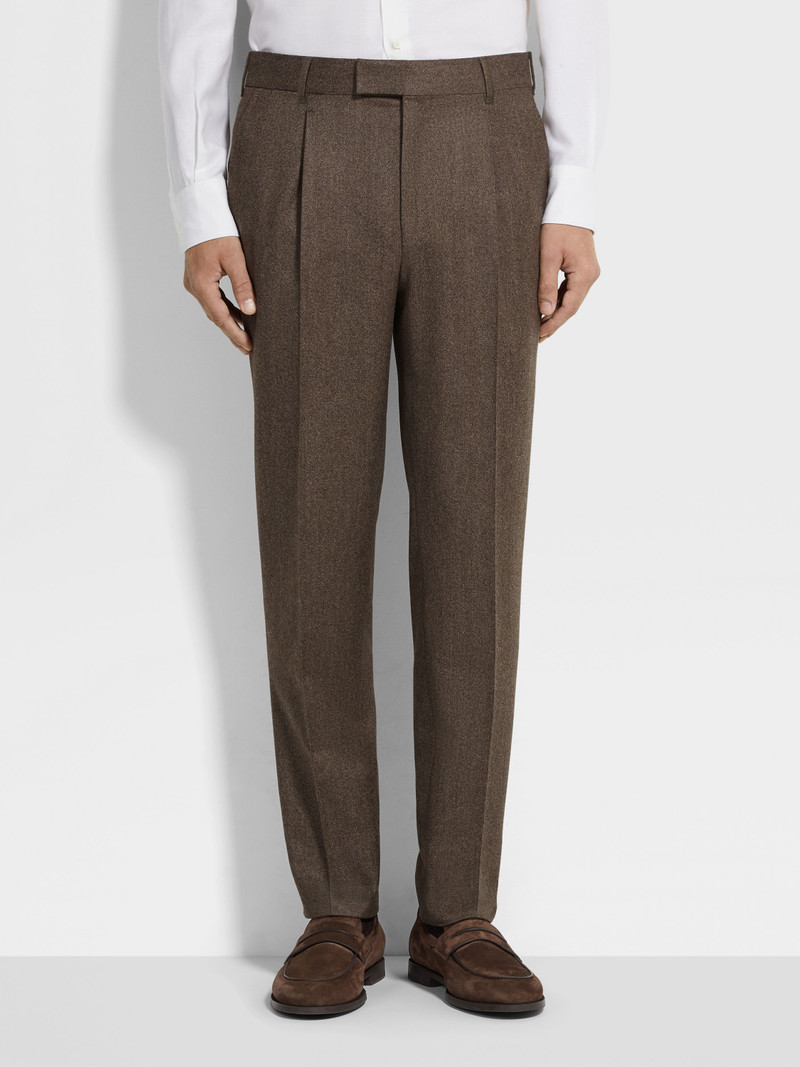 BROWN MÉLANGE WOOL AND CASHMERE SUIT 5
