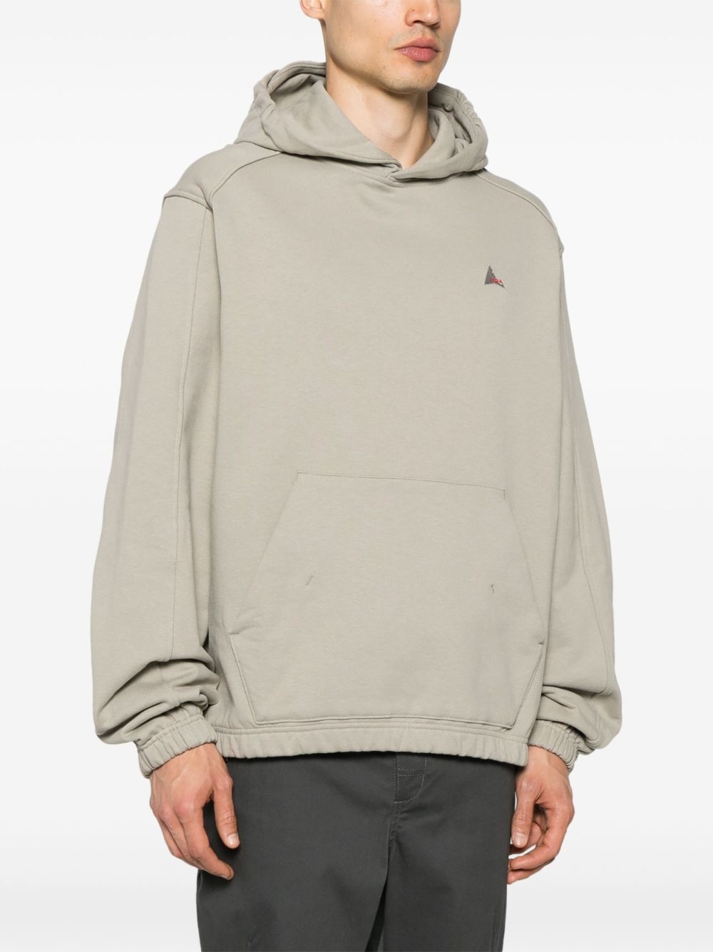 logo-embroidered hoodie - 3