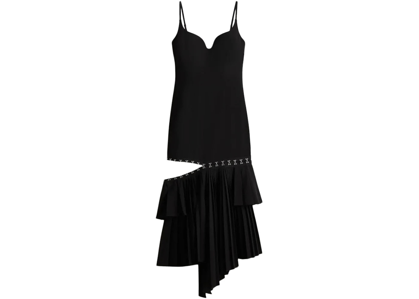 Rokh H&M Layered-Skirt Asymmetric Dress Black - 2