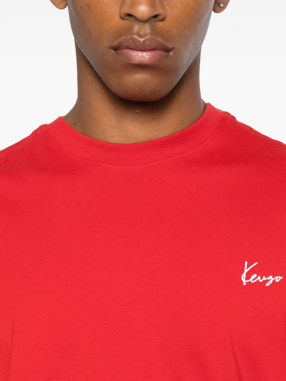 floral-print crew-neck T-shirt - 4
