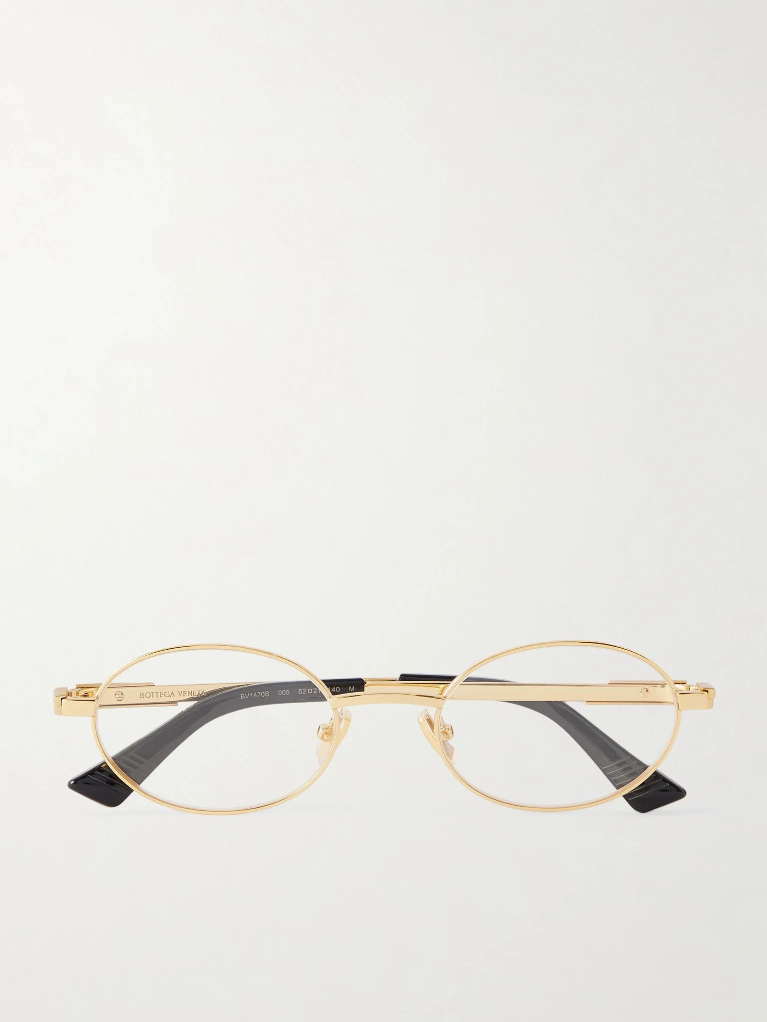 Stretch Panthos Oval-Frame Gold-Tone Optical Glasses Gold - 1