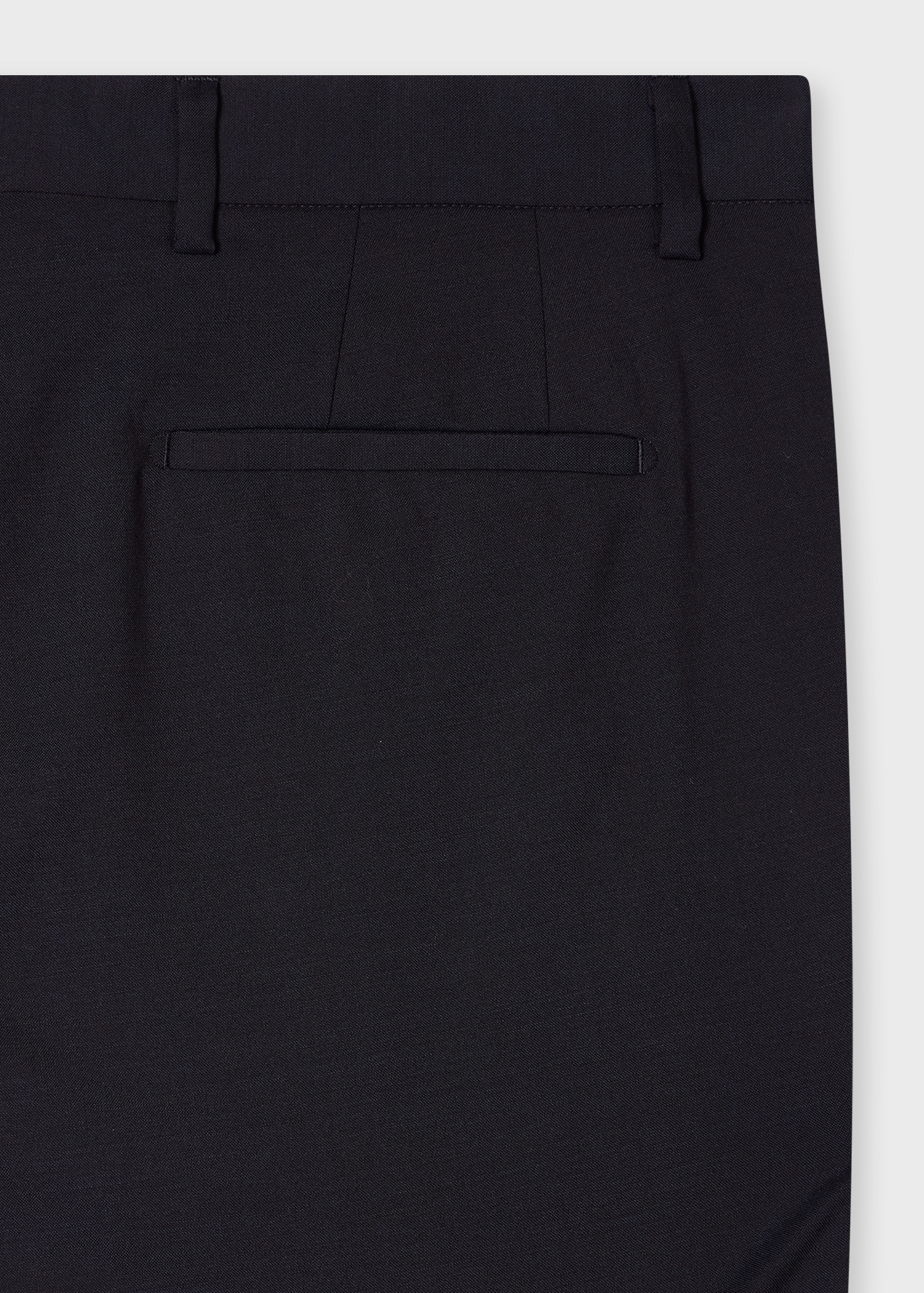 Navy Mid-Fit Wool-Cotton Blend Chinos - 2