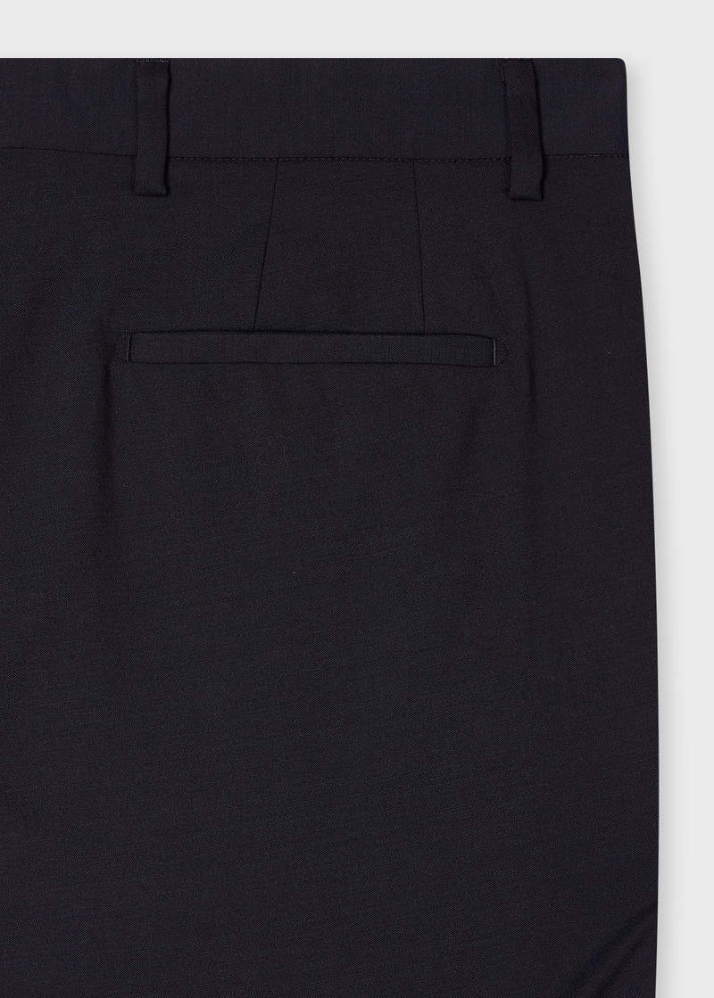 Paul Smith Navy Mid-Fit Wool-Cotton Blend Chinos outlook