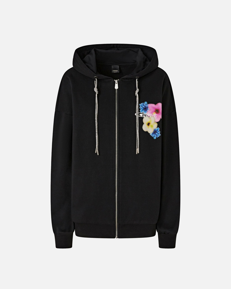 HOODIE WITH FLOWER PRINT 1