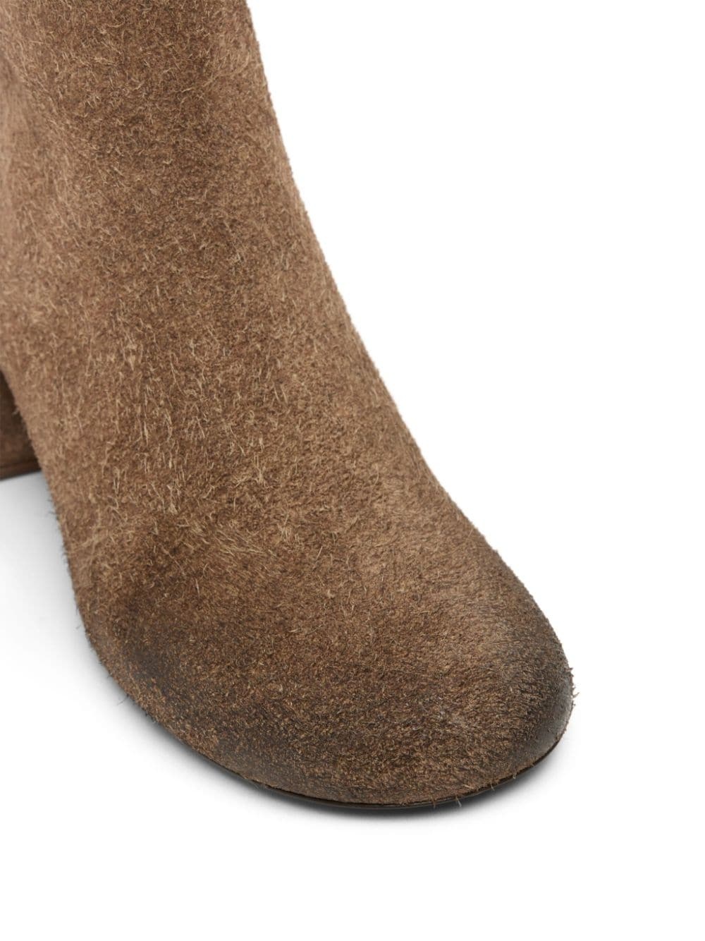 round-toe suede ankle boots - 4