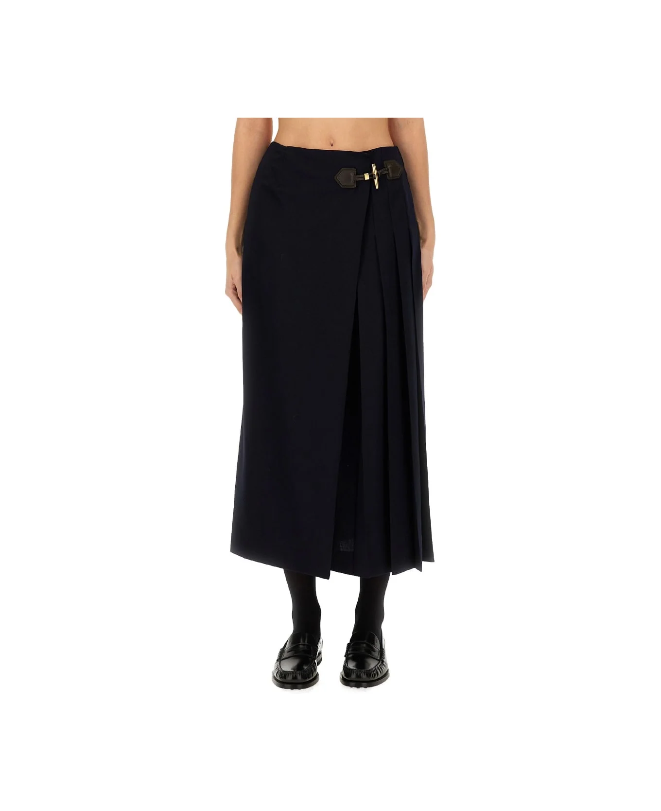 Midi Skirt With Toggle - 1