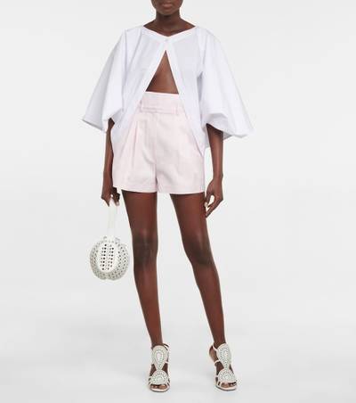 Alaïa Cotton and silk high-rise shorts outlook