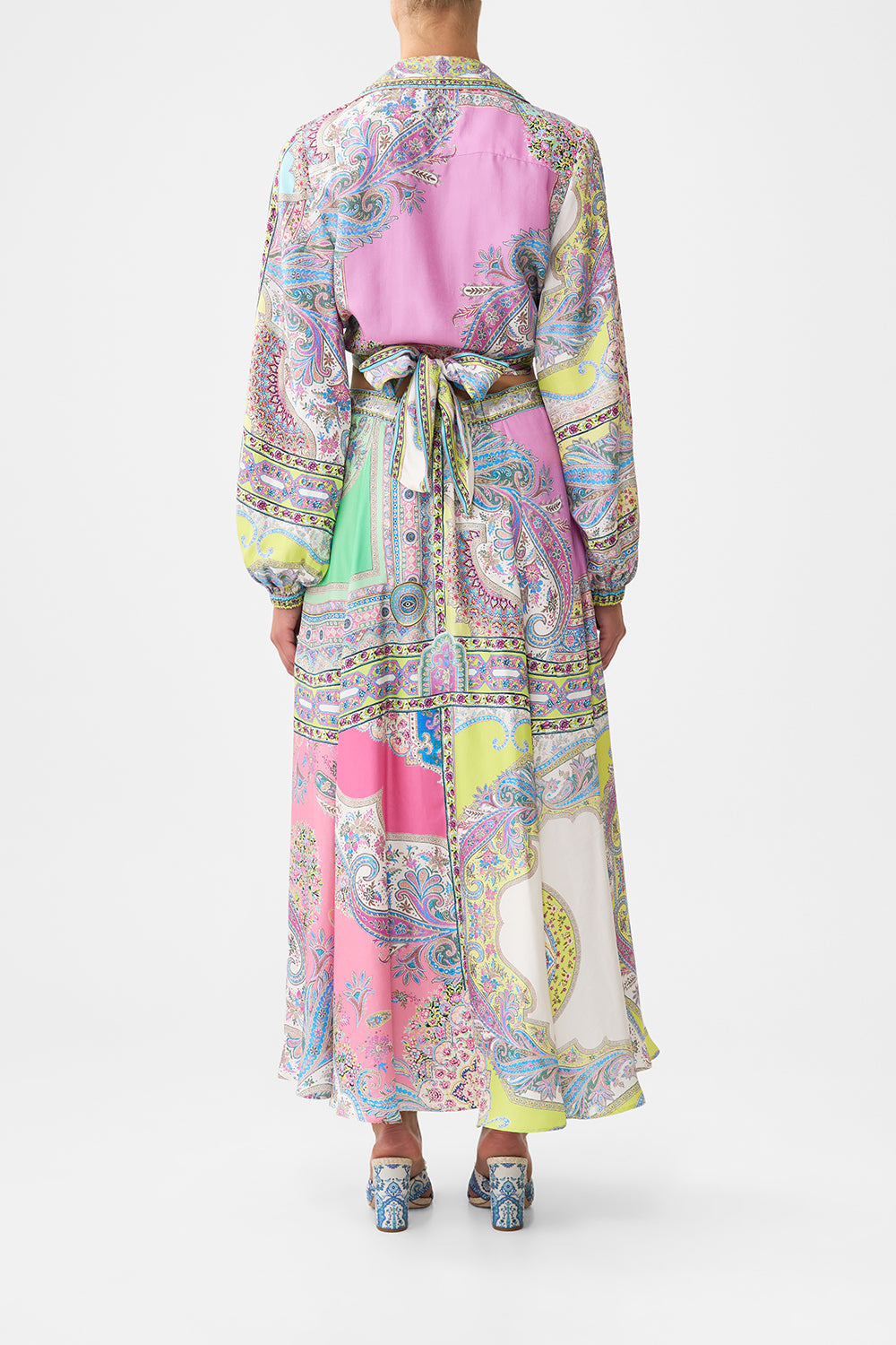 PANELLED FLARED LONG SKIRT - 3