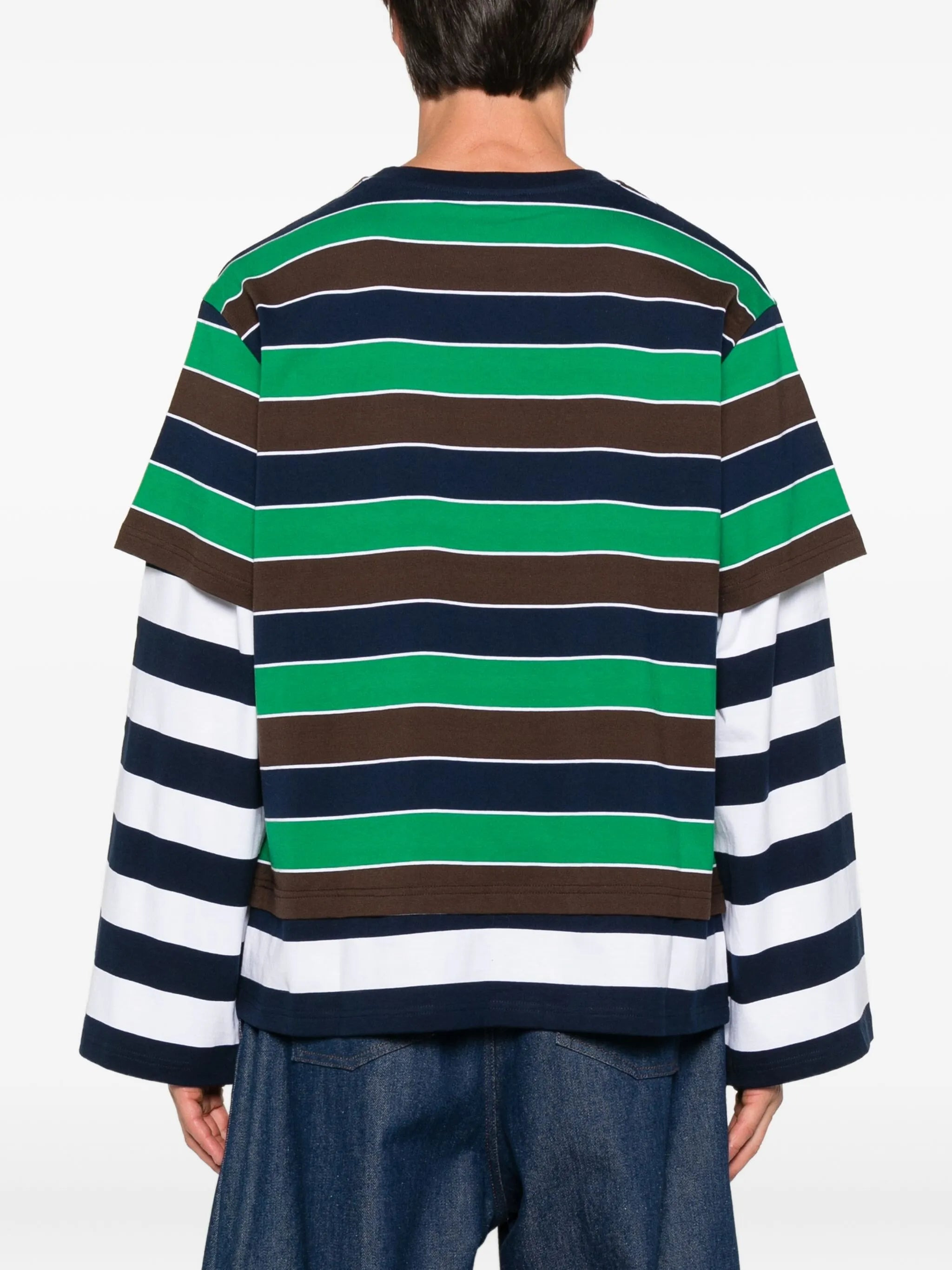 Charles Jeffrey Loverboy Striped Knitted-patch T-shirt - 4