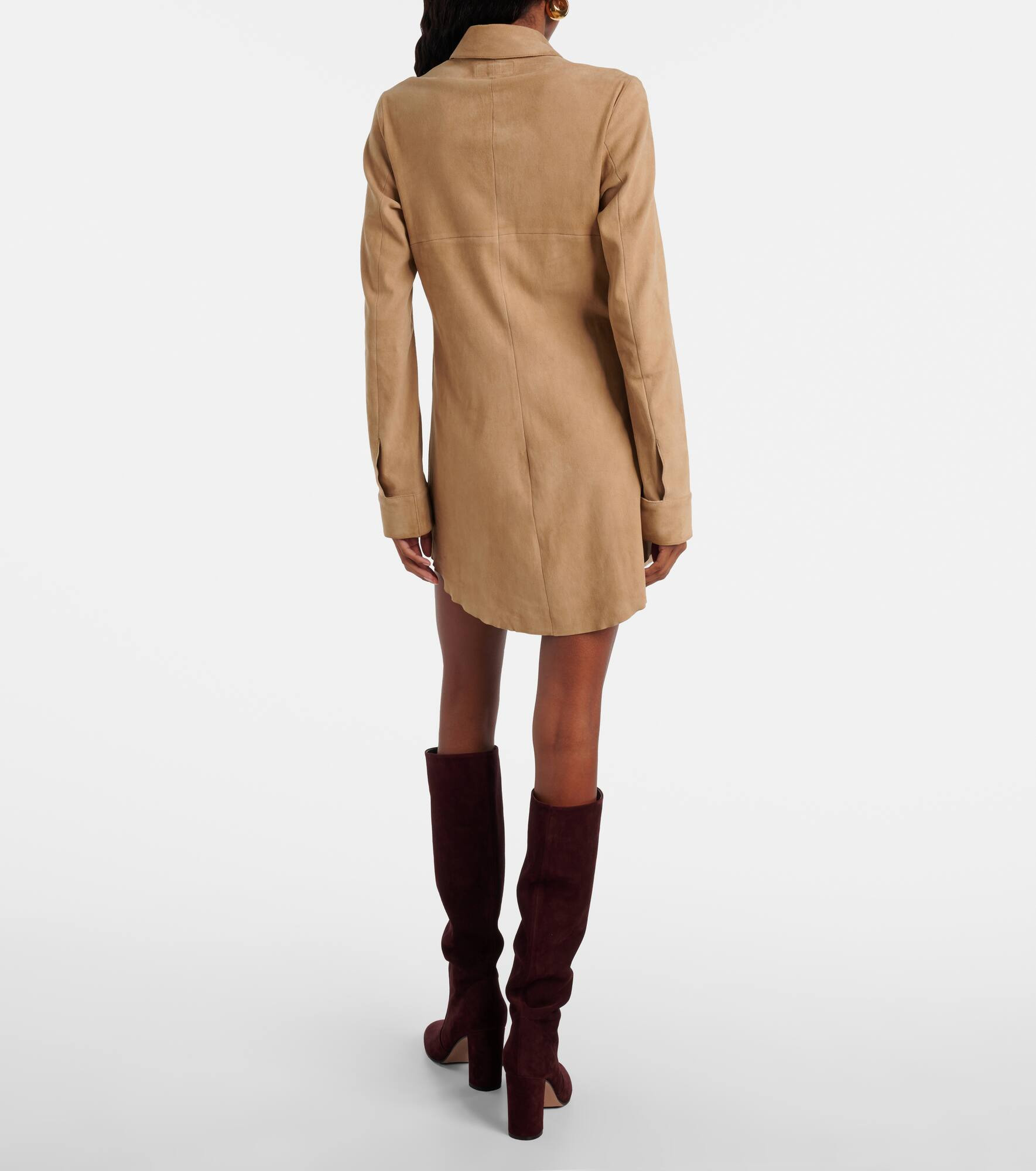 Geraldine suede shirt dress - 3