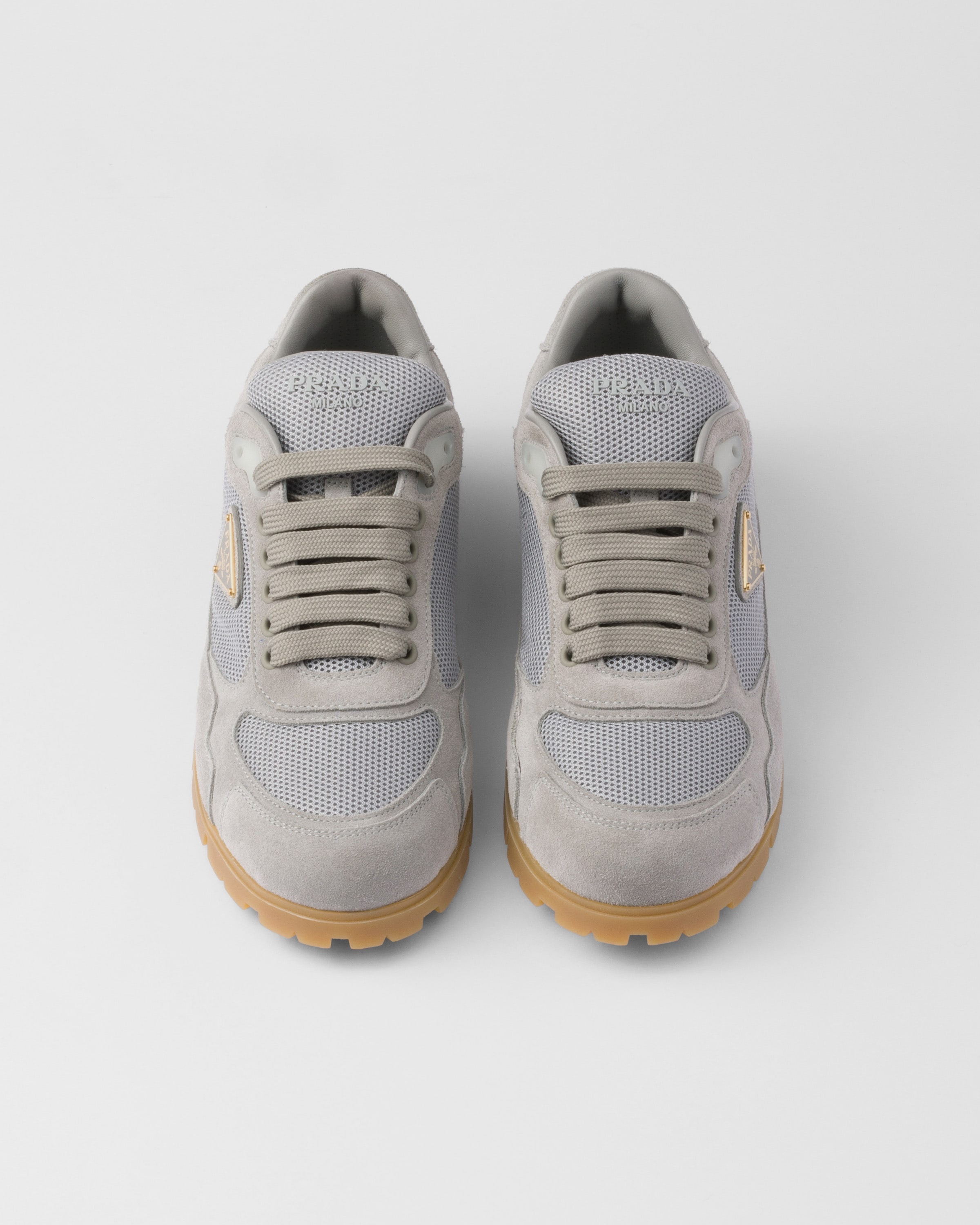 Trail mesh fabric and suede sneakers - 3