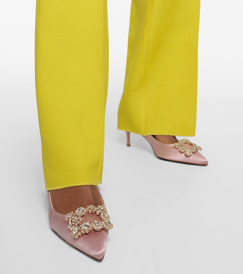 Flower Strass 65 satin pumps 4