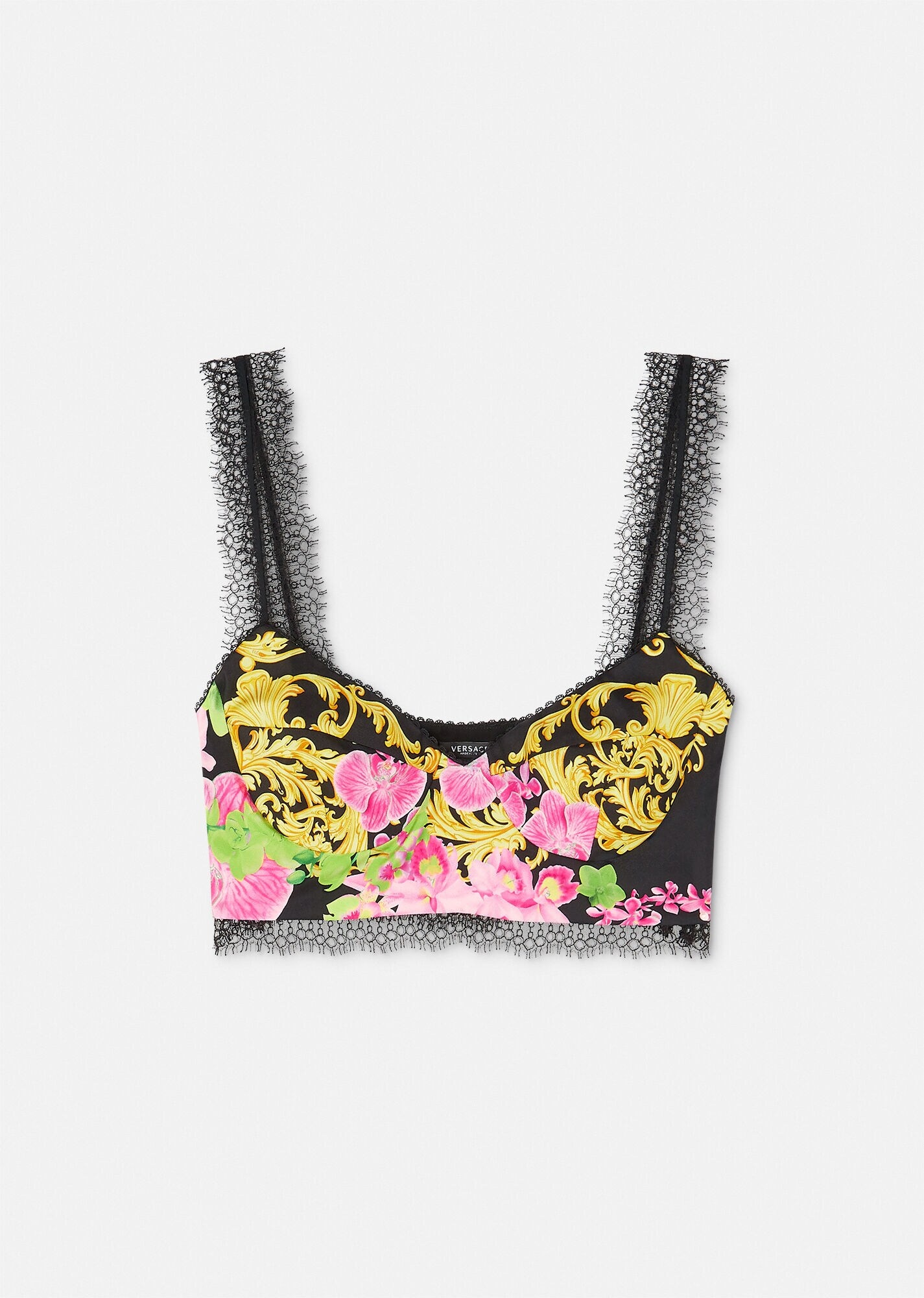 Versace Medusa Orchid-print Bustier Top - Farfetch