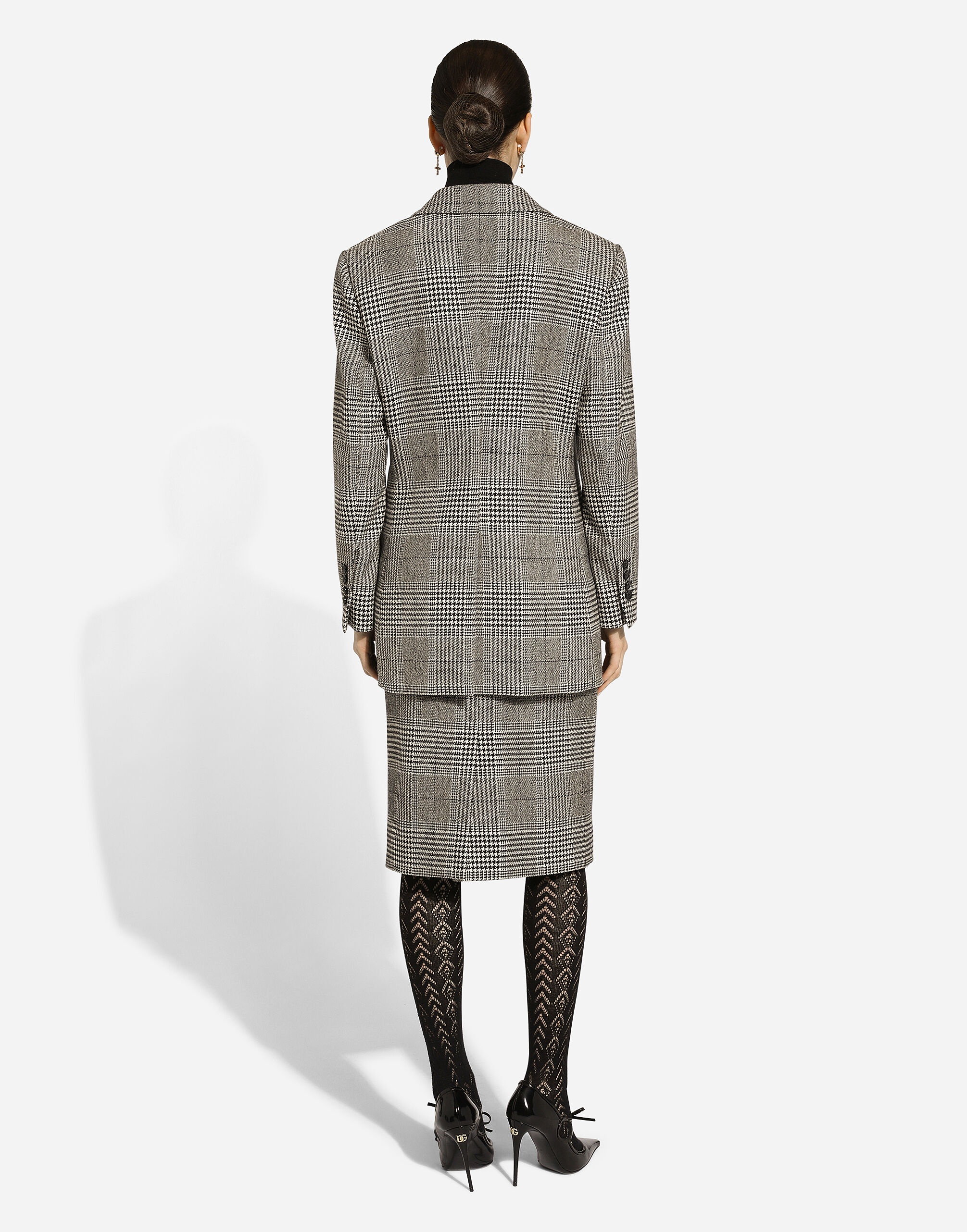 Single-breasted glen plaid jacket - 3