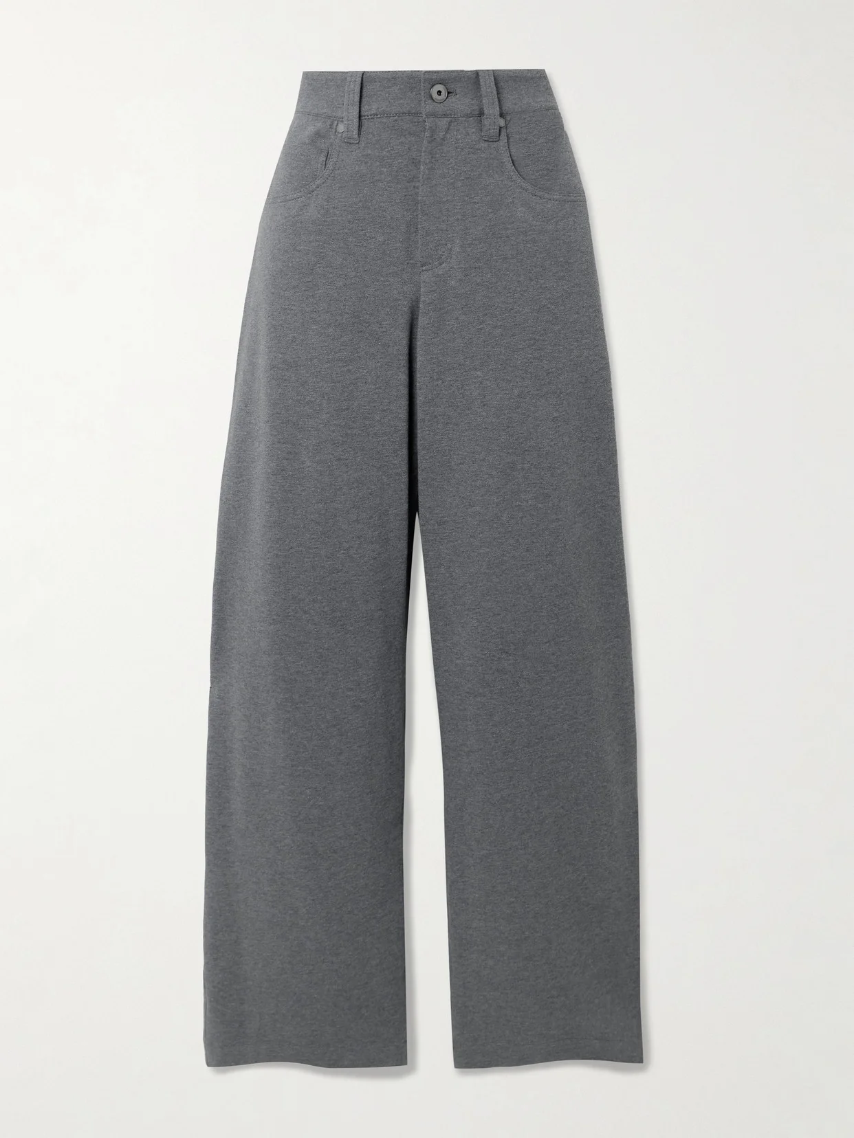 Cotton-blend Jersey Wide-leg Pants - 1