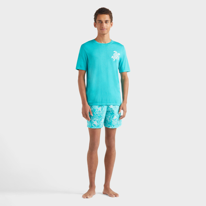 Vilebrequin Men Cotton T-shirt Jacquard Turtle outlook