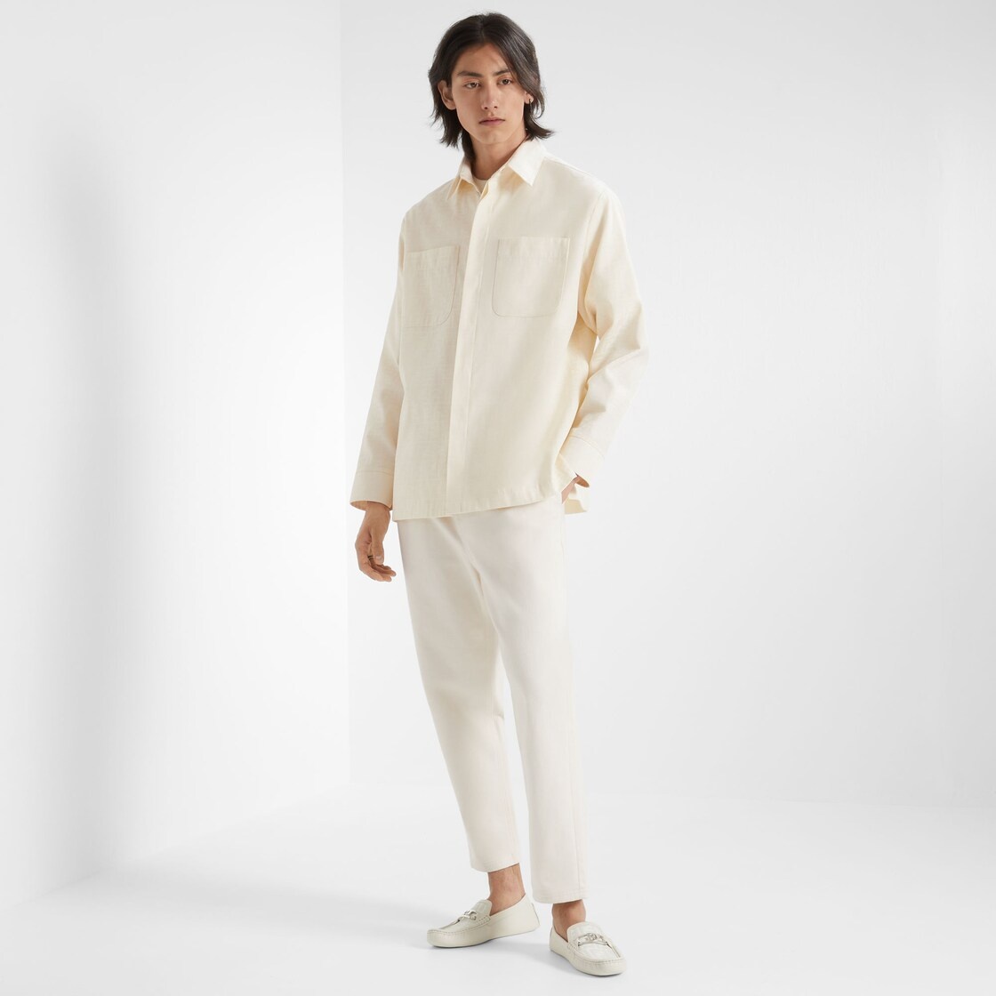 White leather loafers - 5