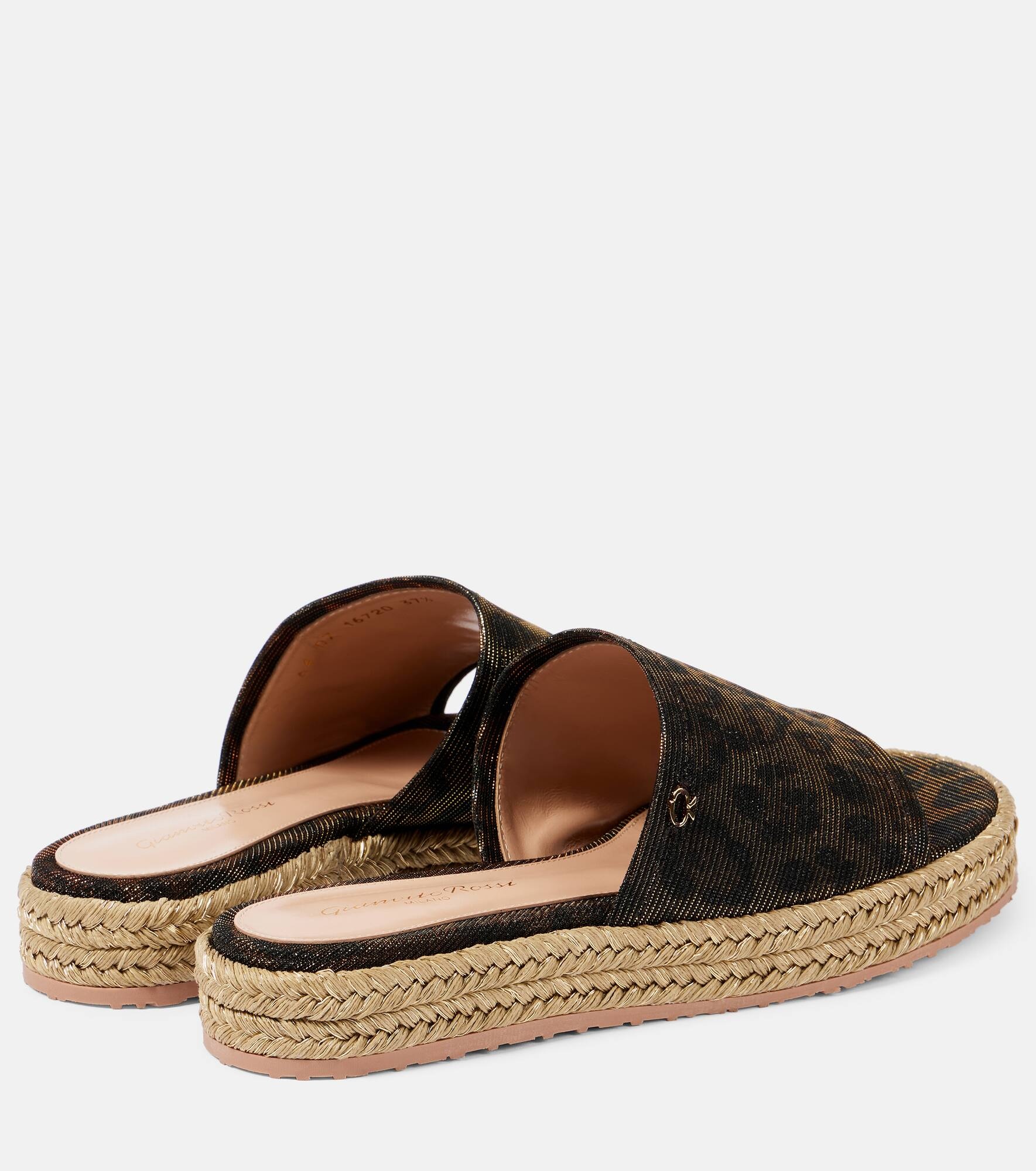 Leopard-print platform espadrille slides - 3