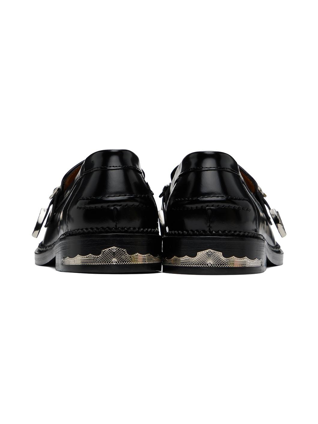 Black Polished Loafers - 2