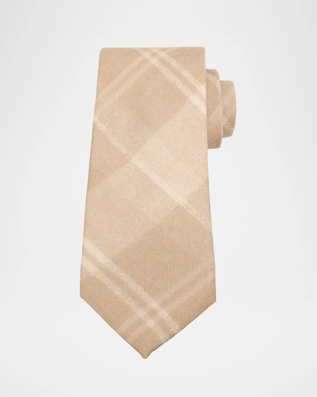 Plaid Cashmere-Silk Tie - 1
