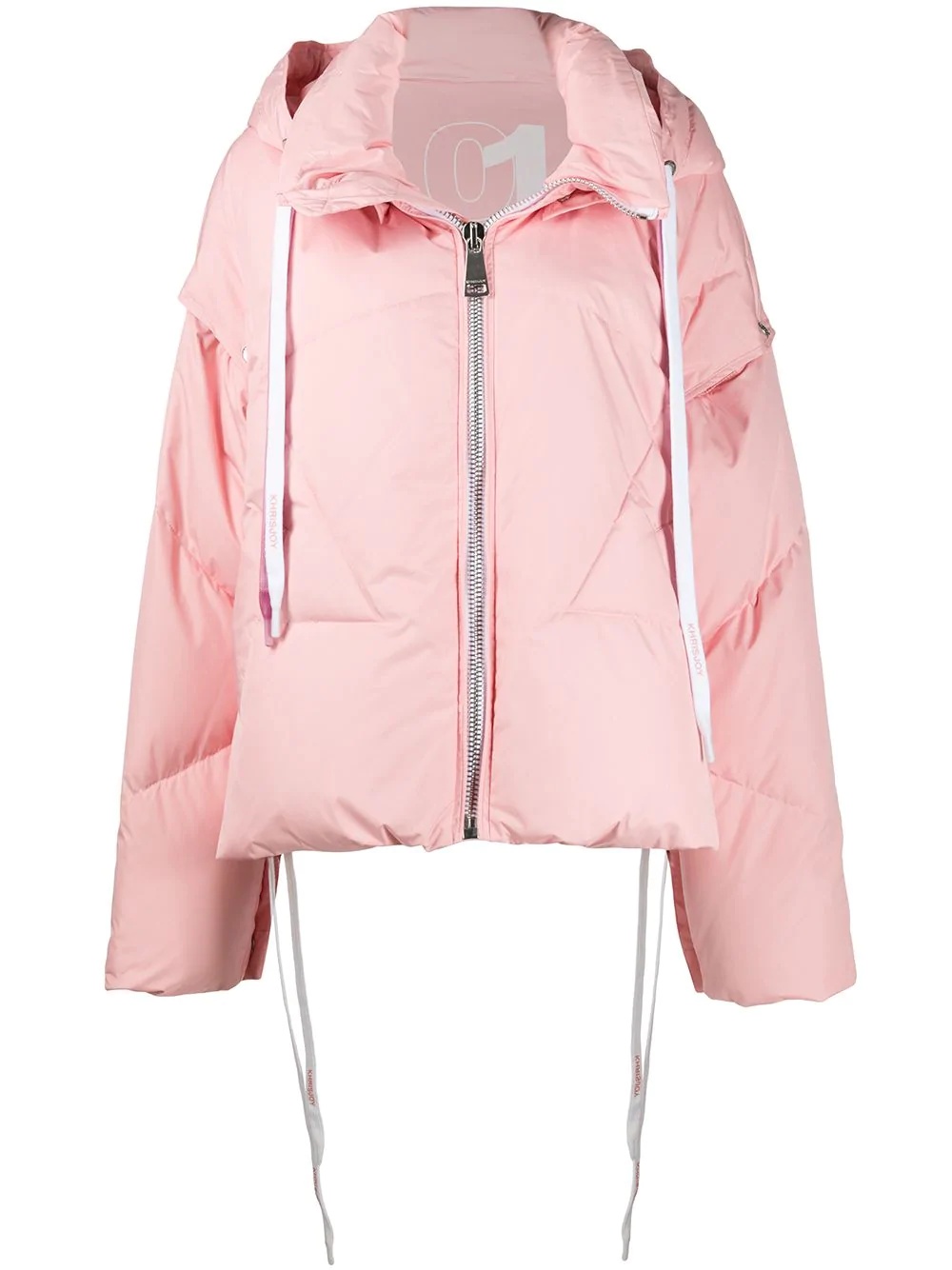 detachable-sleeved down jacket - 1