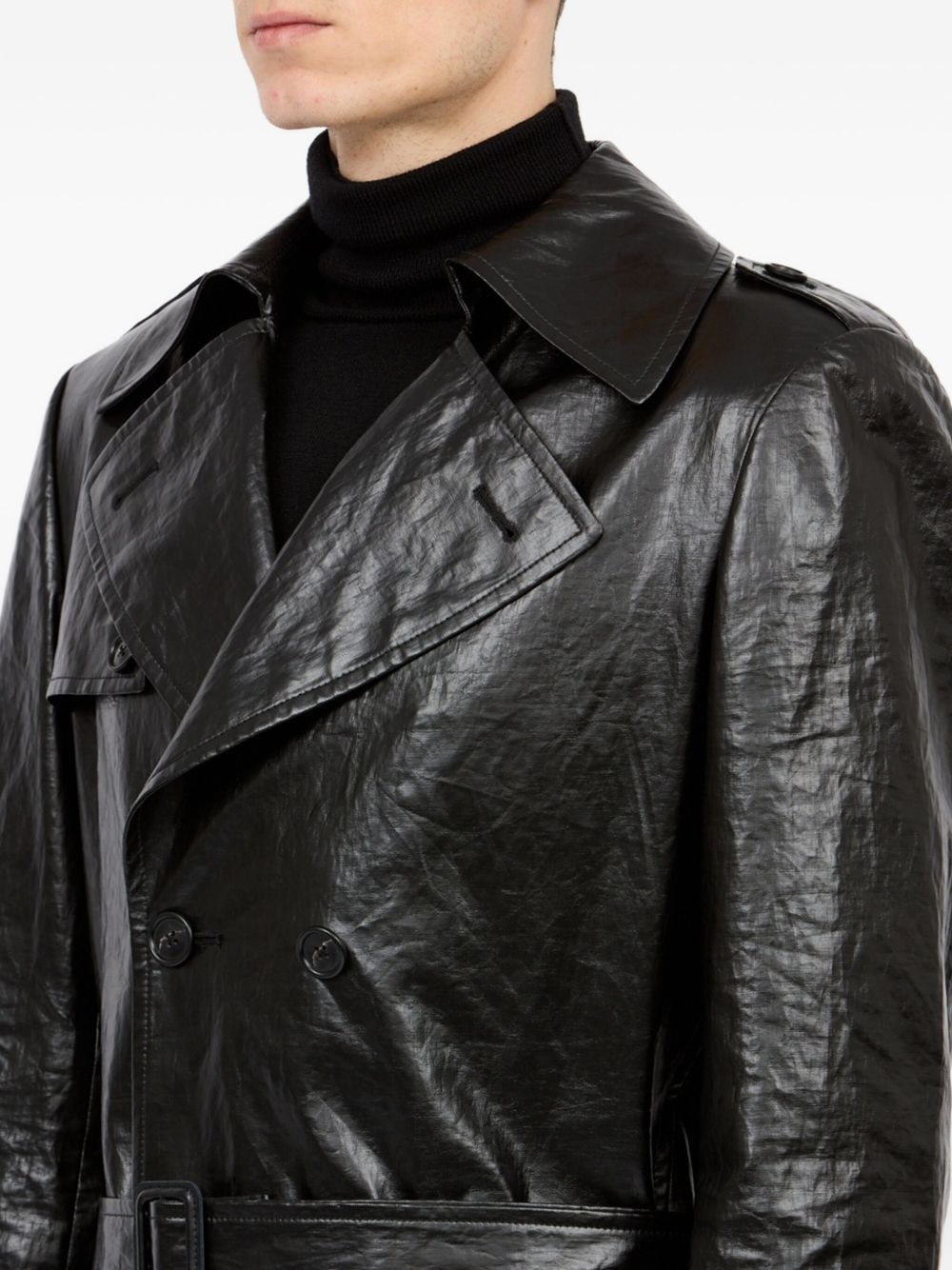 double-breasted trench coat - 7