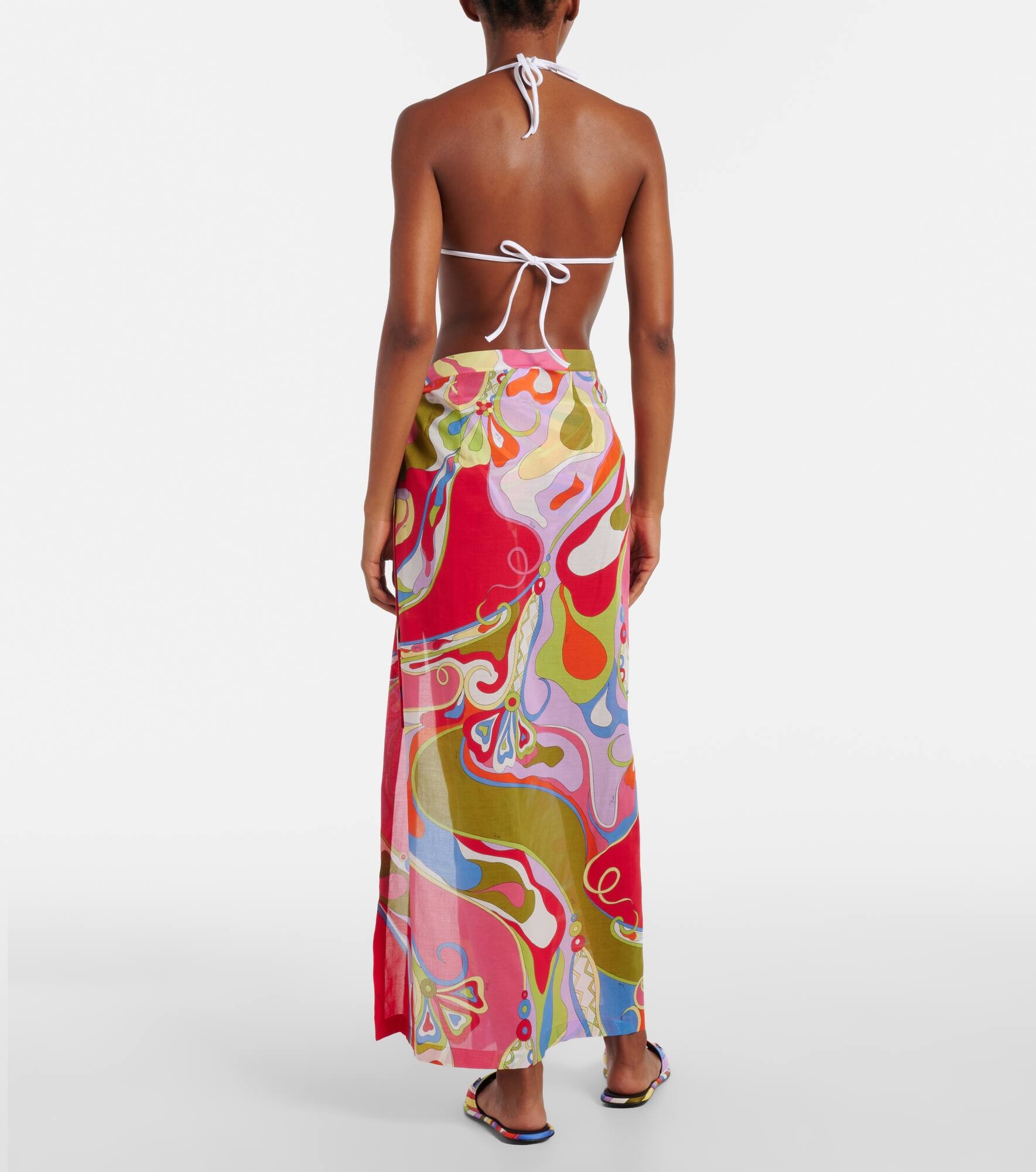 Orchidee cotton muslin beach cover-up - 3