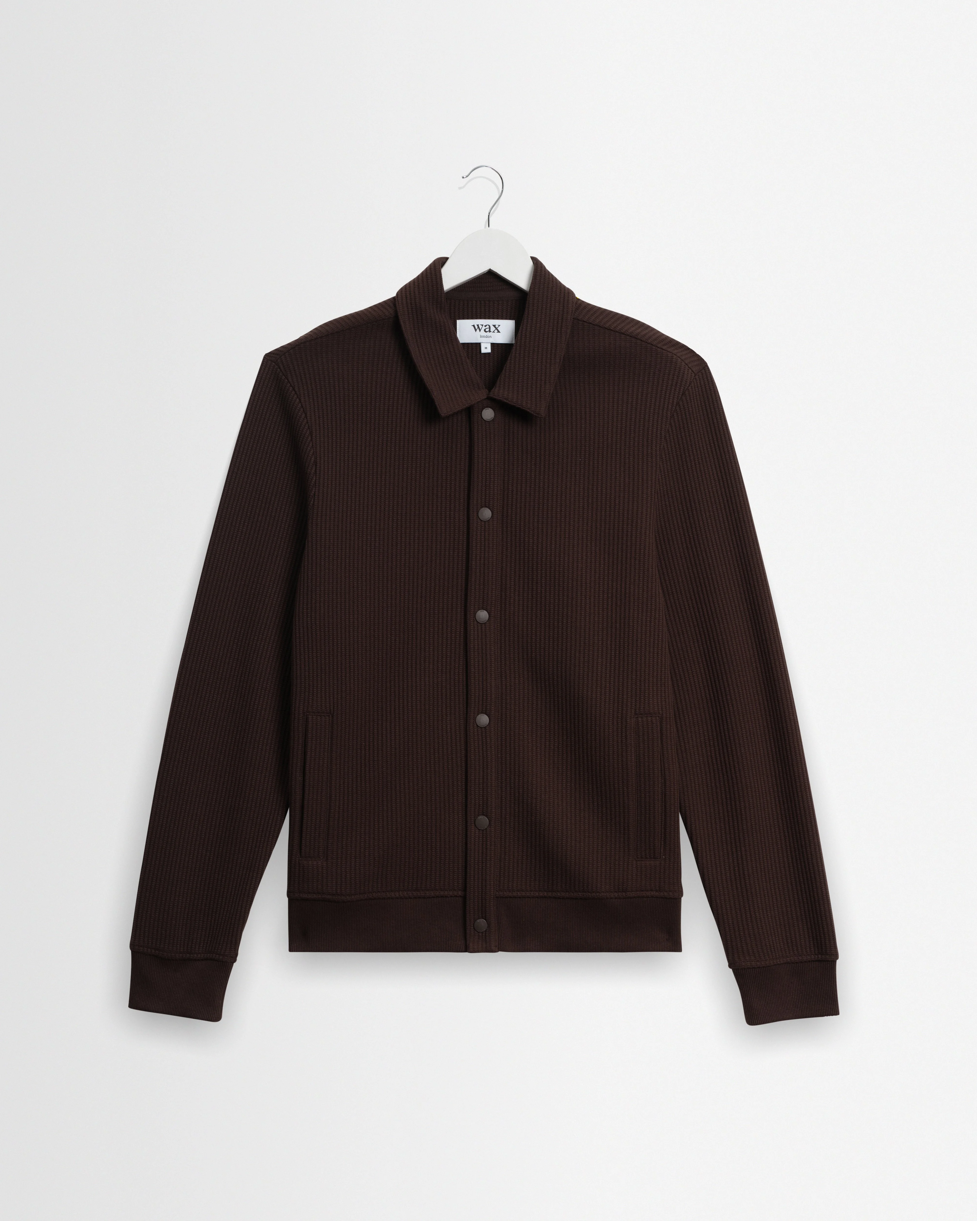 Hays - Dark Brown Structured Waffle Overshirt - 1