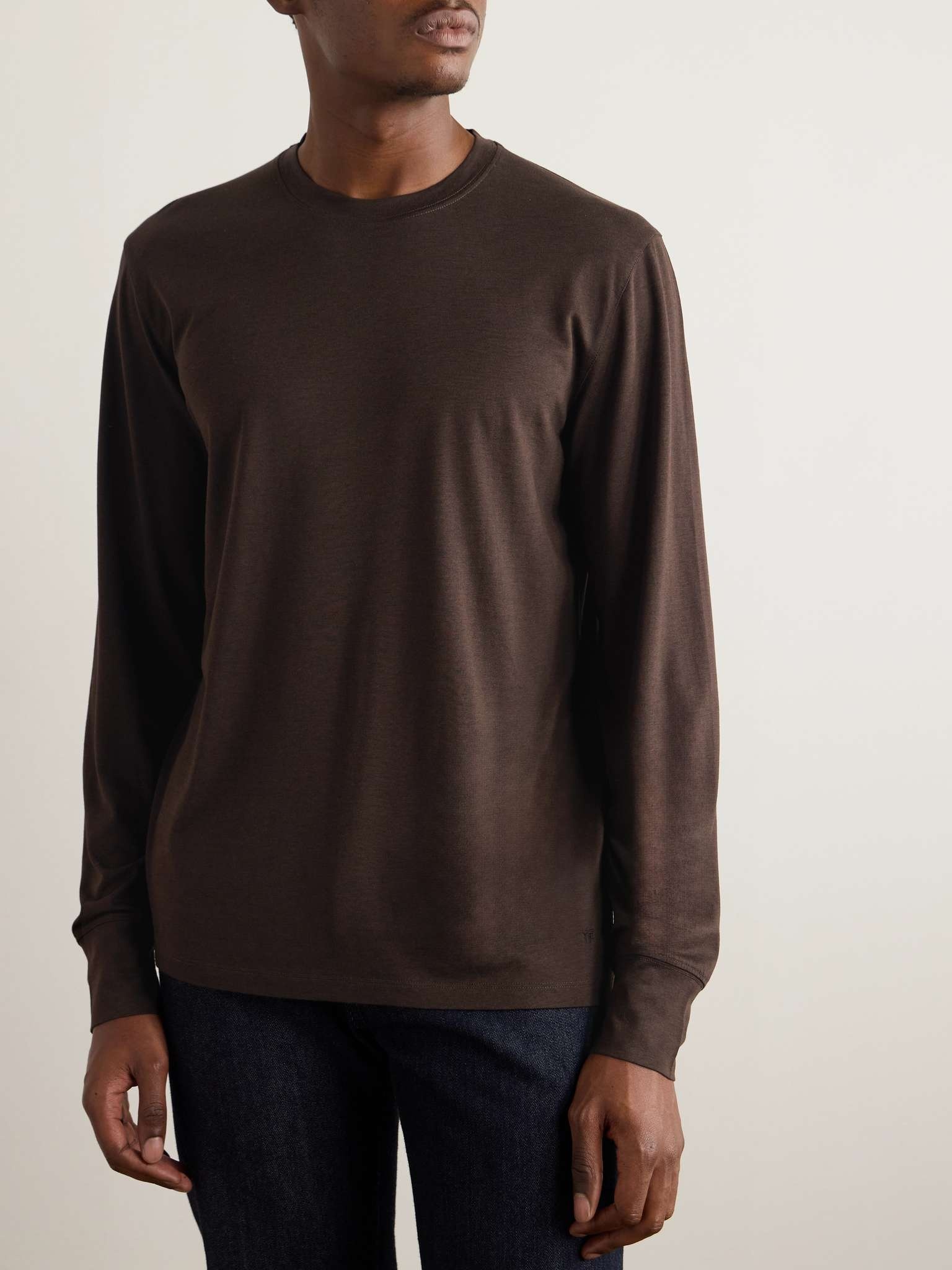 Slim-Fit Lyocell and Cotton-Blend T-Shirt - 3