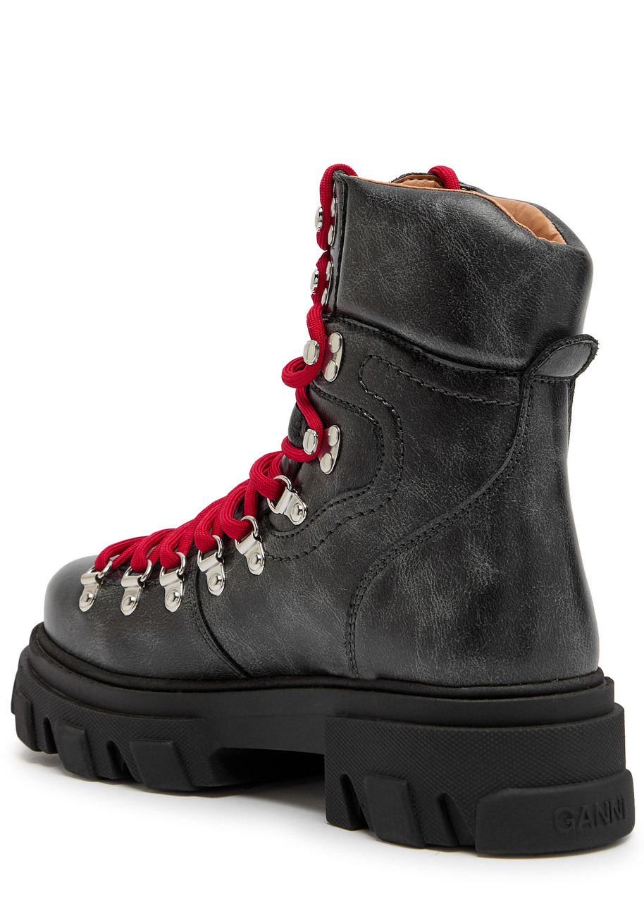 Ganni Leather Ankle Boots - 2