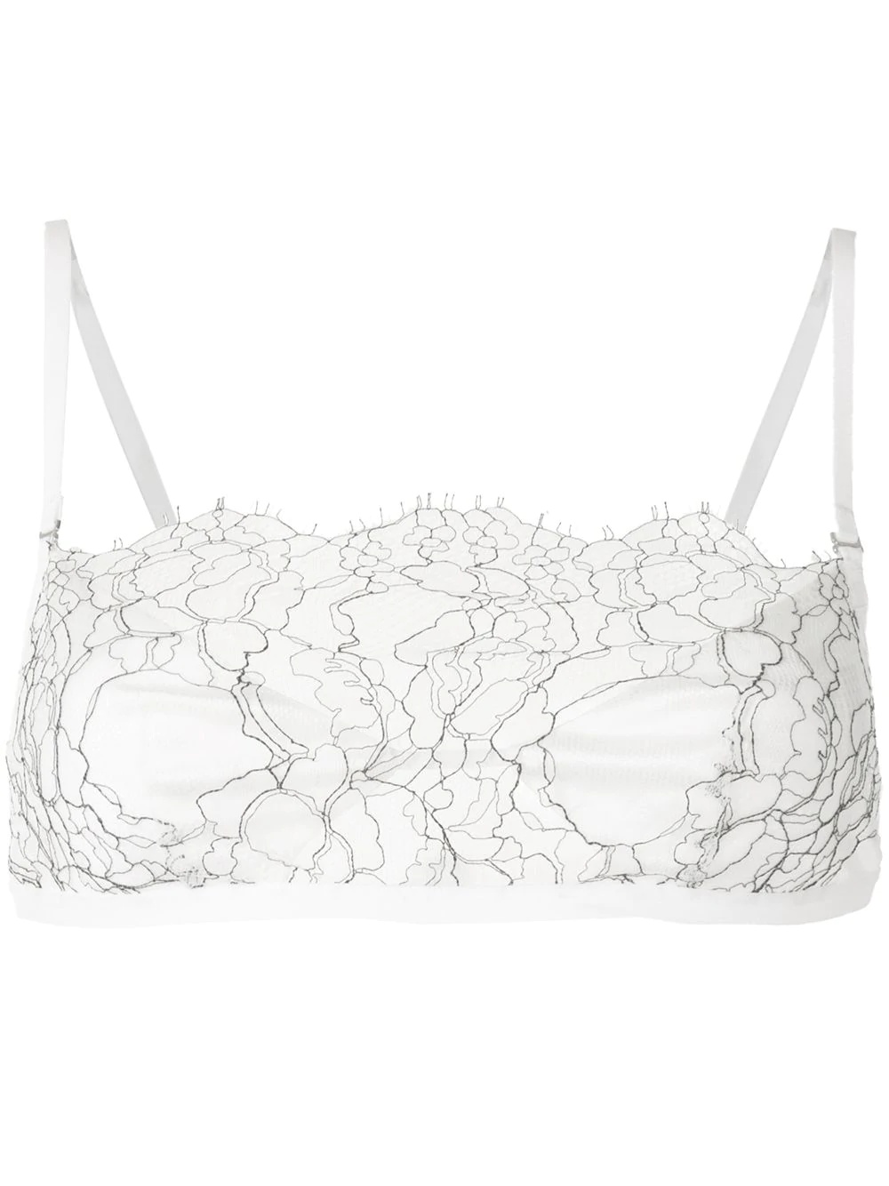 lace bandeau cropped top - 1