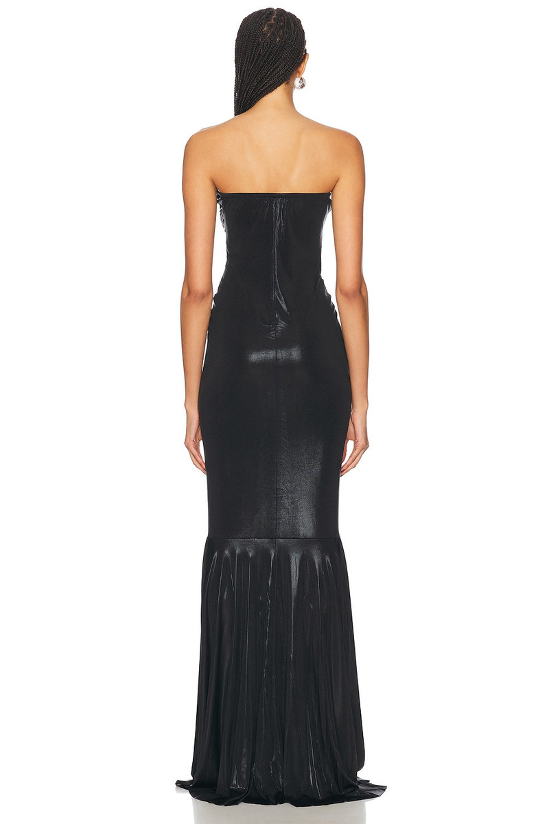 NORMA KAMALI Strapless Shirred Front Fishtail Gown outlook